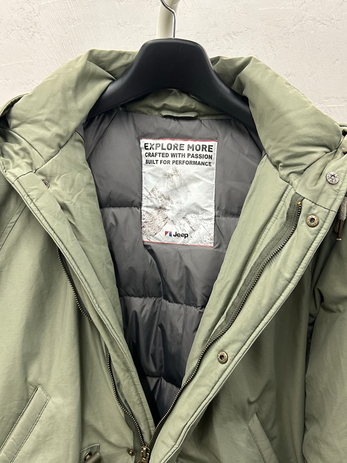 Jeep 지프 카키색 후드 야상 점퍼 상품이미지8
