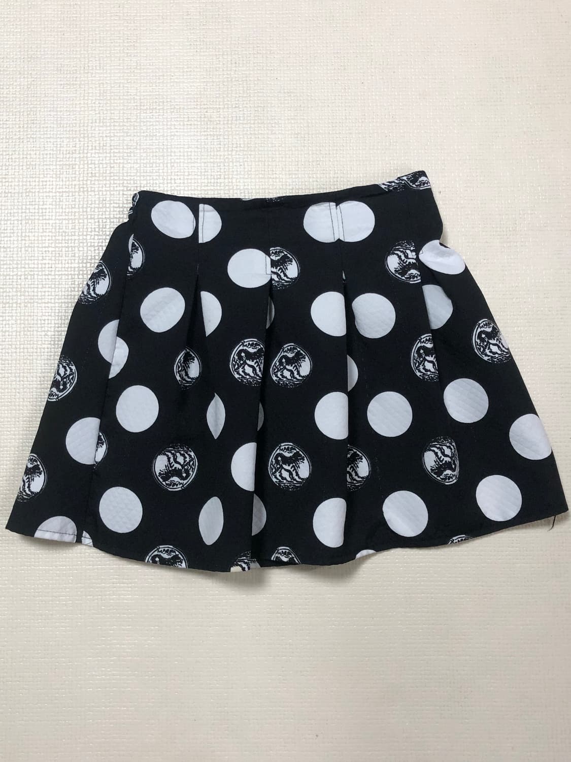 빈티지 블랙 도트 플리츠 스커트 상품이미지10