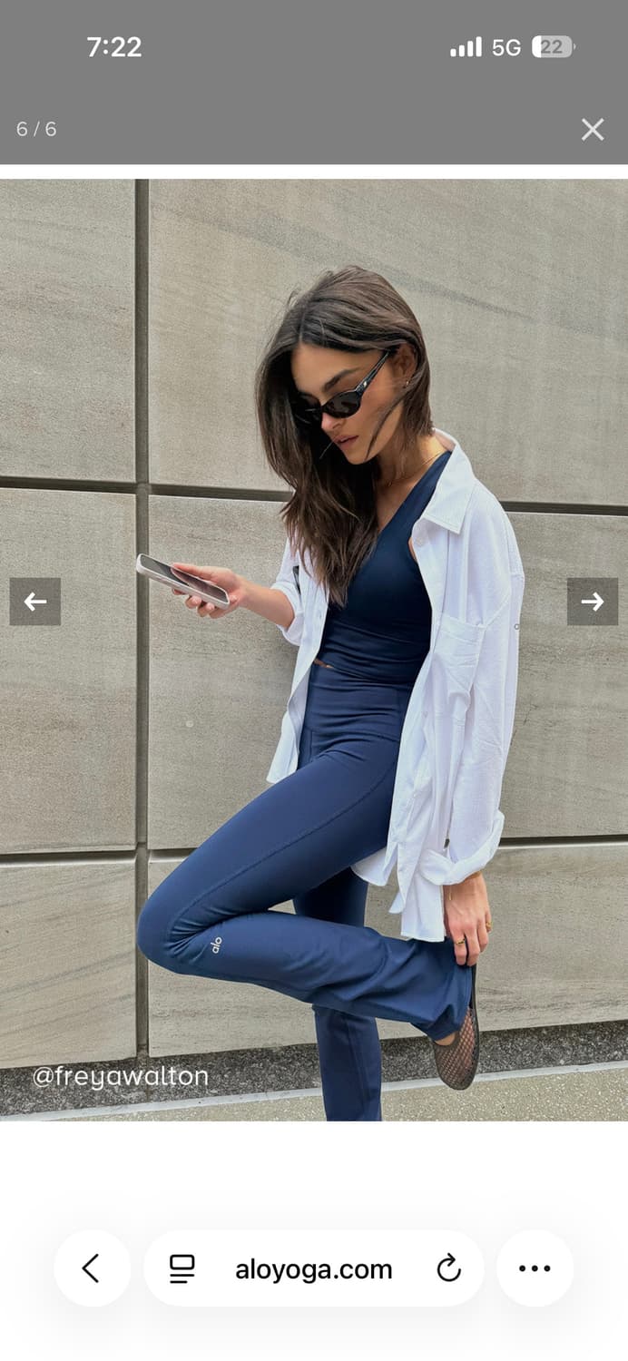 Alo yoga 알로 요가 7/8 부츠컷 레깅스 airbrush 상품이미지2