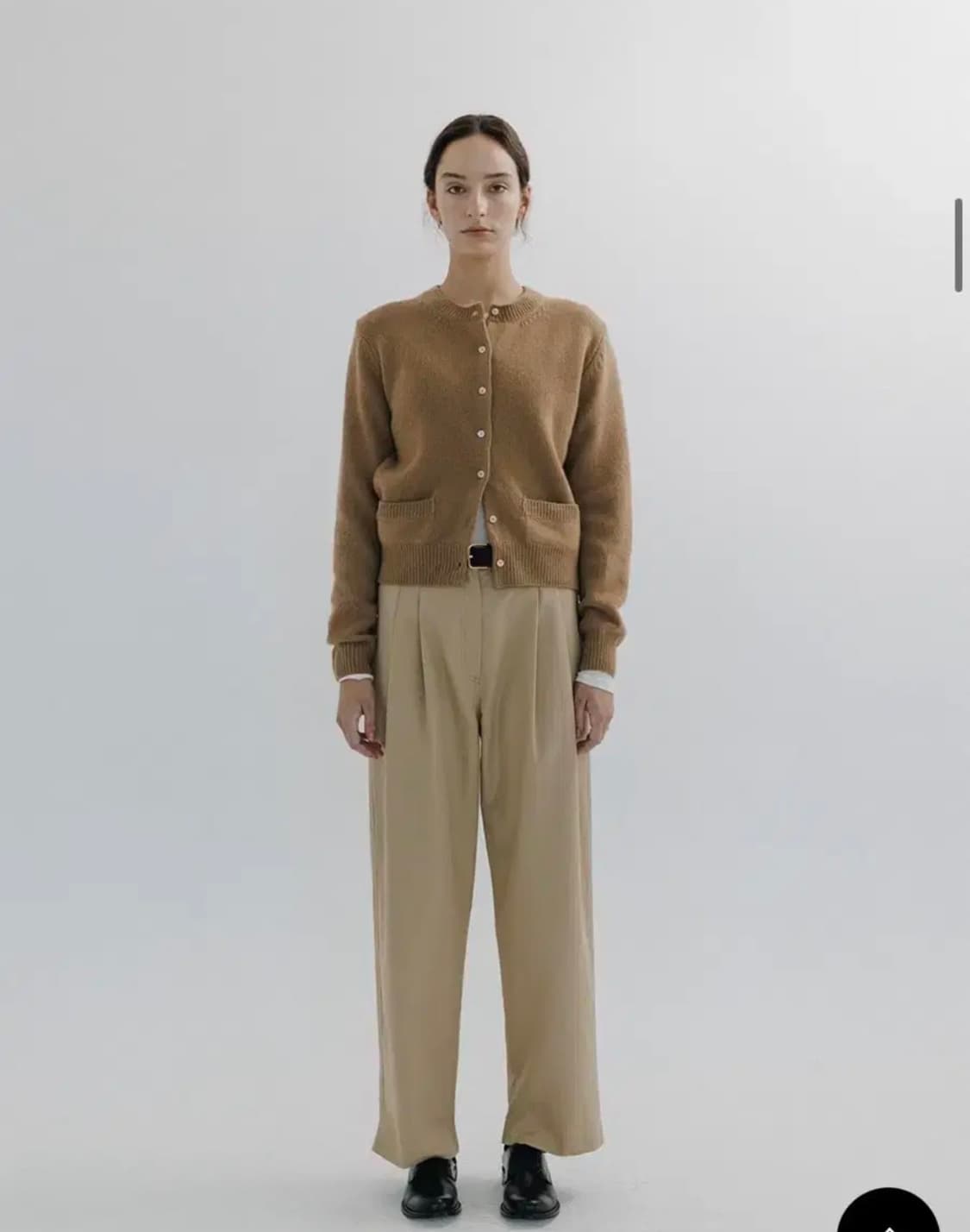 peces 페세스 울 포켓 가디건 카멜 상품이미지8