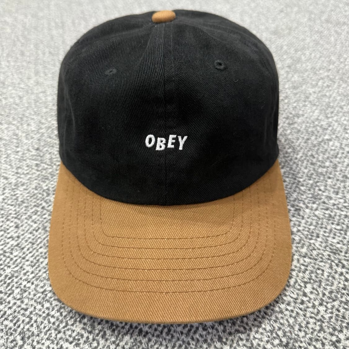 F 오베이 OBEY 올드스쿨 블랙 브라운 볼캡 모자 상품이미지2