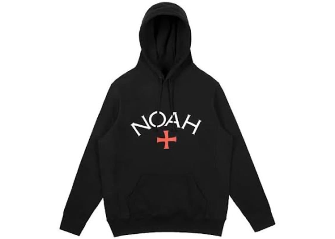 [L] noah 노아 코어 로고 후드 블랙 상품이미지1