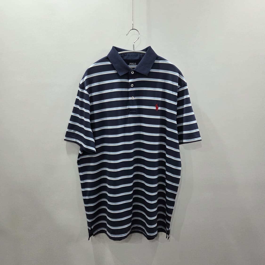폴로랄프로렌 기능성 스트라이프 카라 반팔티 M 상품이미지1