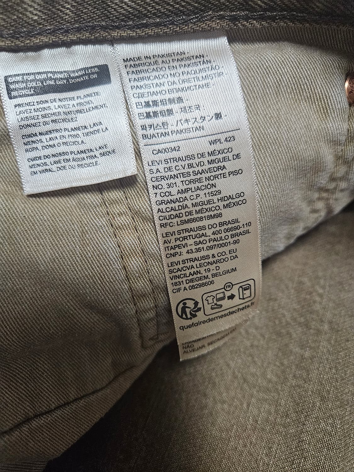 리바이스 568 브라운 데님 32x32 (세미와이드 핏 / 상태최상급) 상품이미지8