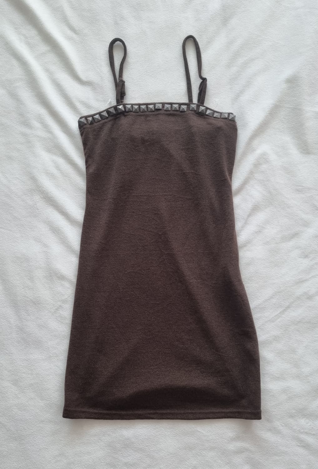 빈티지 스터드 브라운 나시 상품이미지1