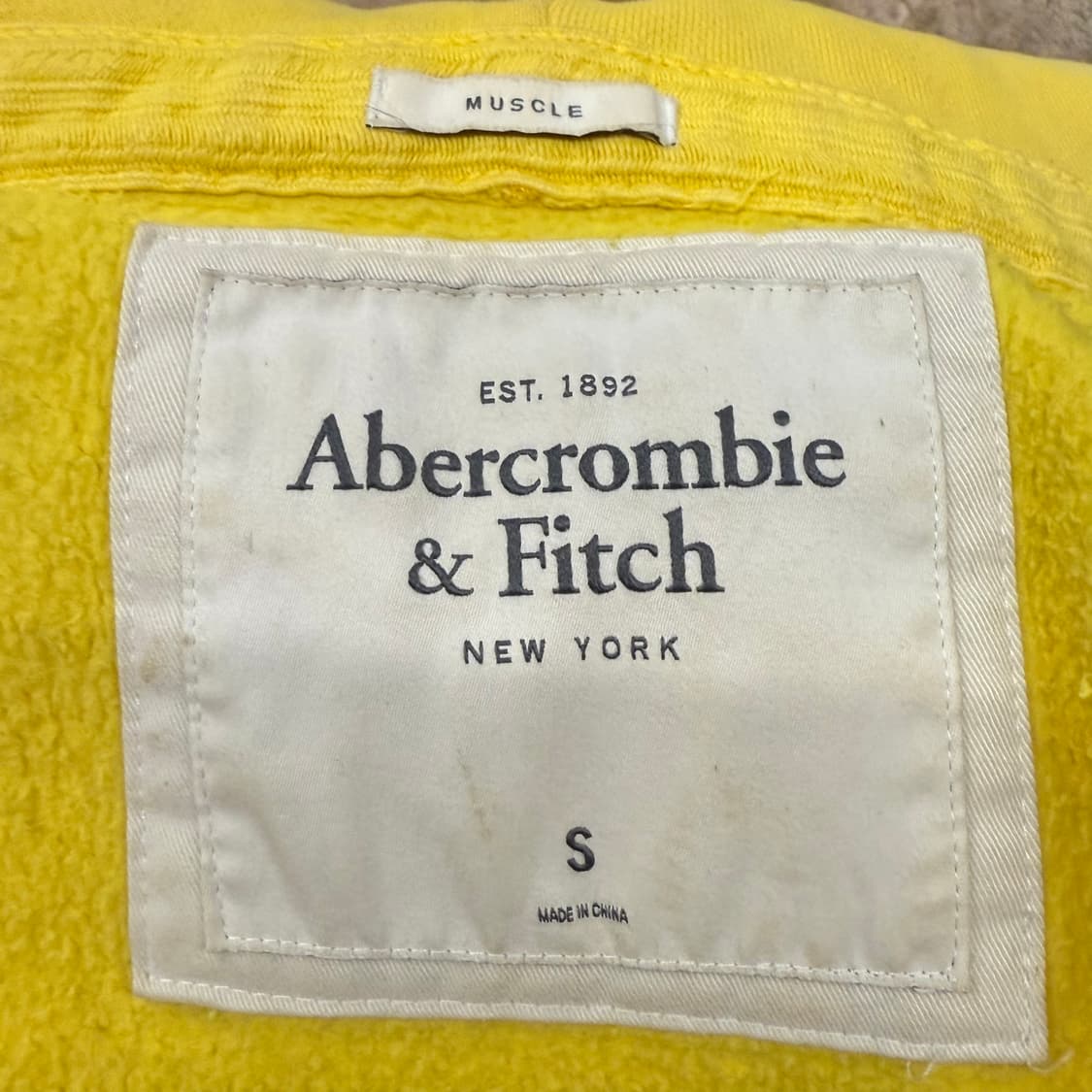 아베크롬비 옐로우 노랑 후드집업 상품이미지5