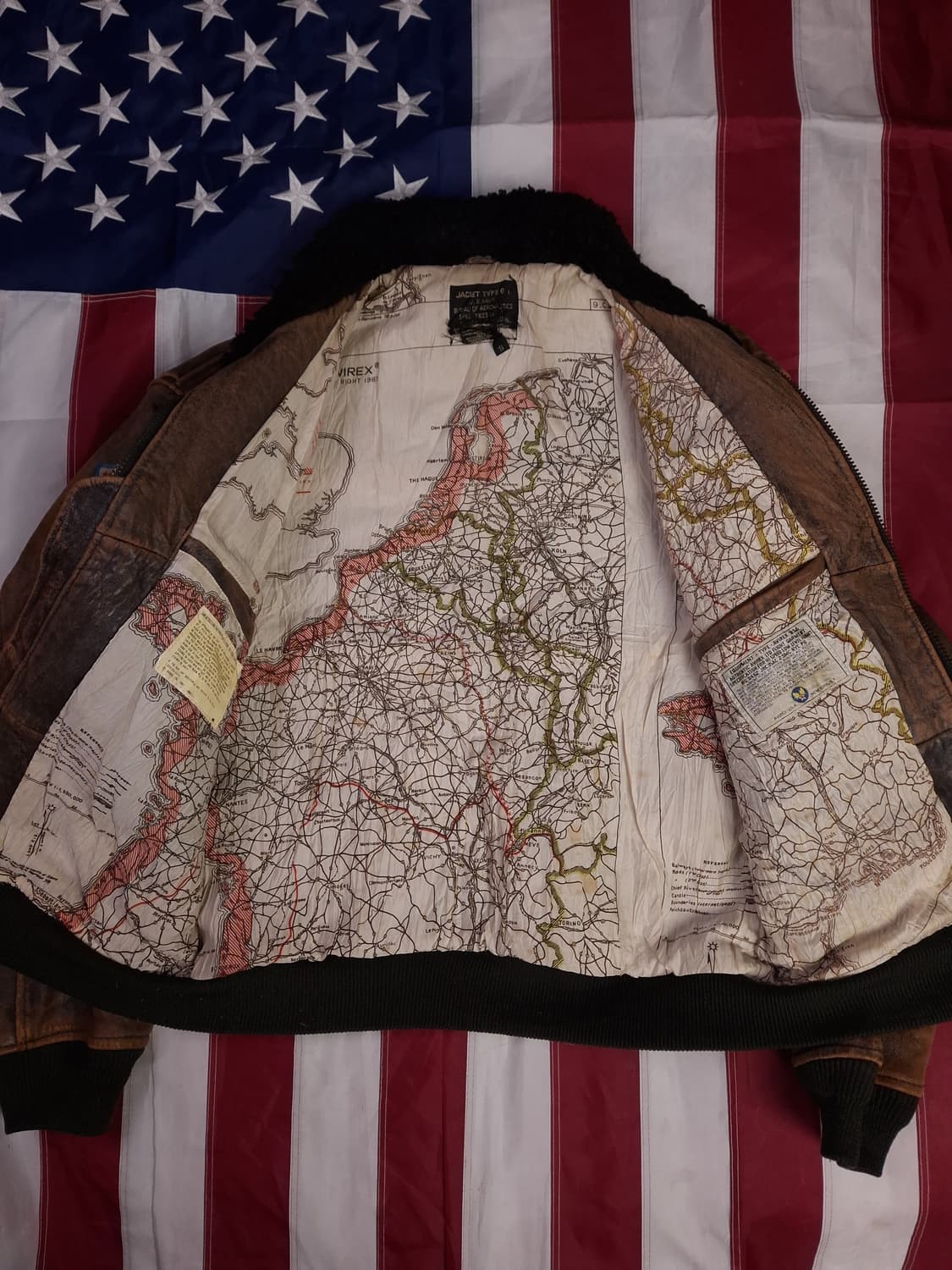 오리지날 탑건 아비렉스 미해군 G-1 리얼레더 항공자켓 상품이미지7