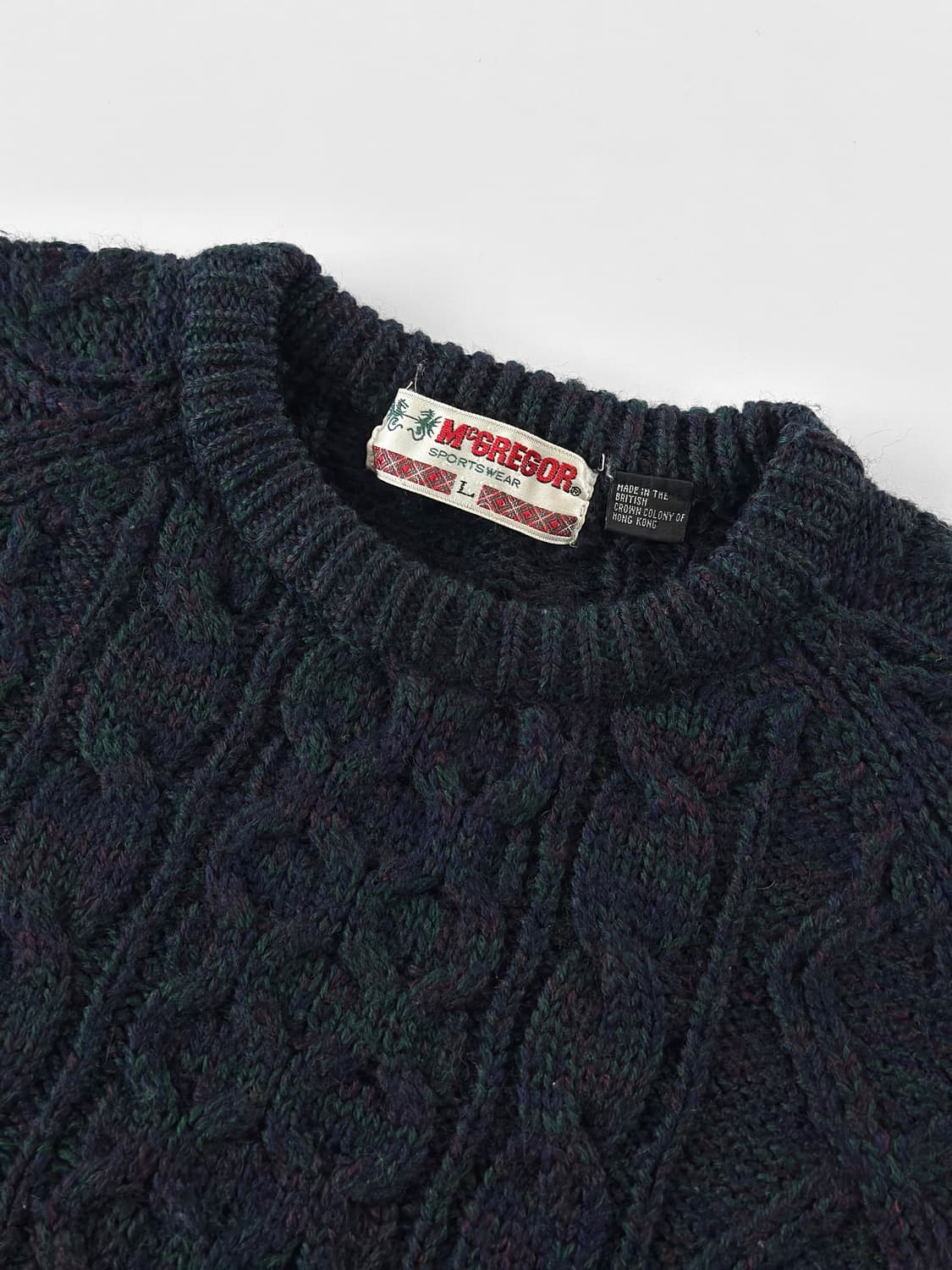 80~90s 빈티지 맥그리거 케이블 니트 스웨터 상품이미지4