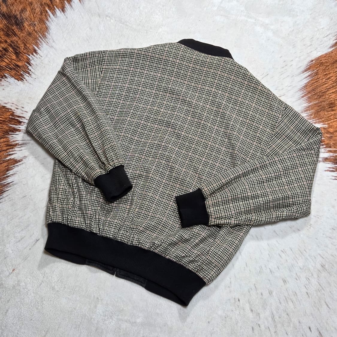 90S 서광 라코스테 리버시블 체크 블루종 자켓 상품이미지6