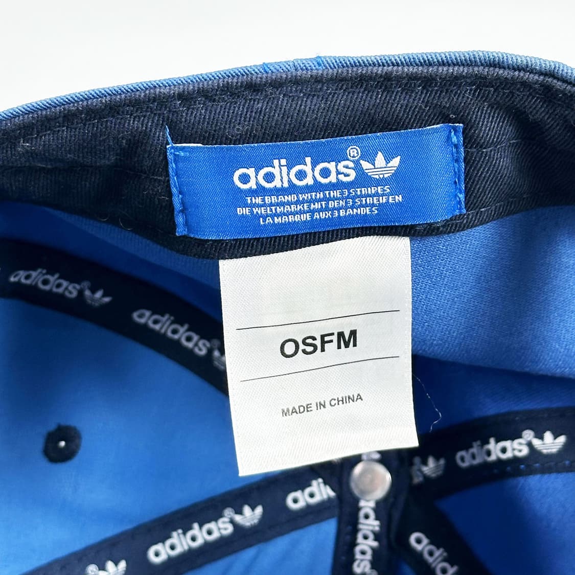 아디다스 트레포일 블루 스냅백 모자 상품이미지5