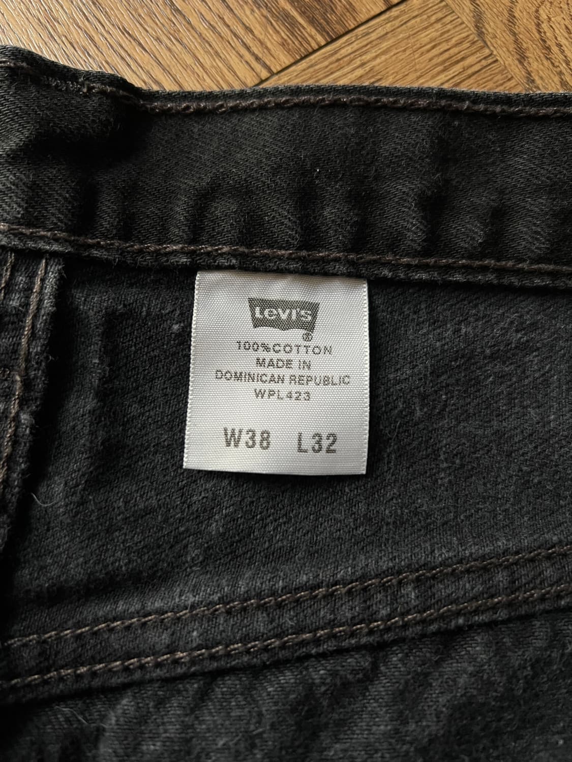 [38]00's 리바이스 USA 501 스트레이트핏 흑청 데님 팬츠 상품이미지4