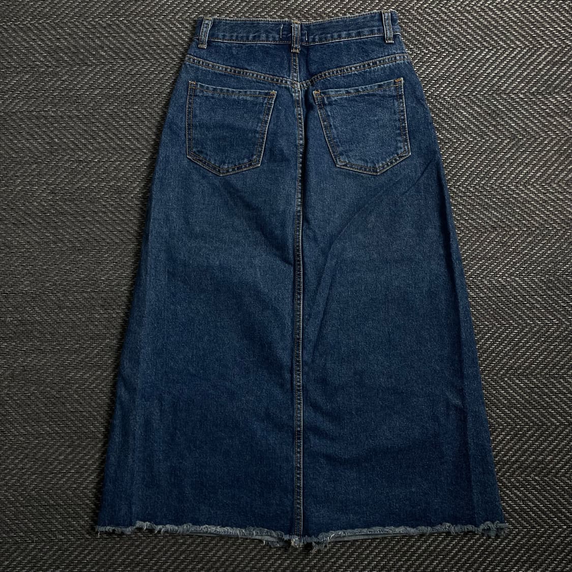 빈티지 버튼 디테일 워싱 데님 절개 미디 스커트y 4604 상품이미지3