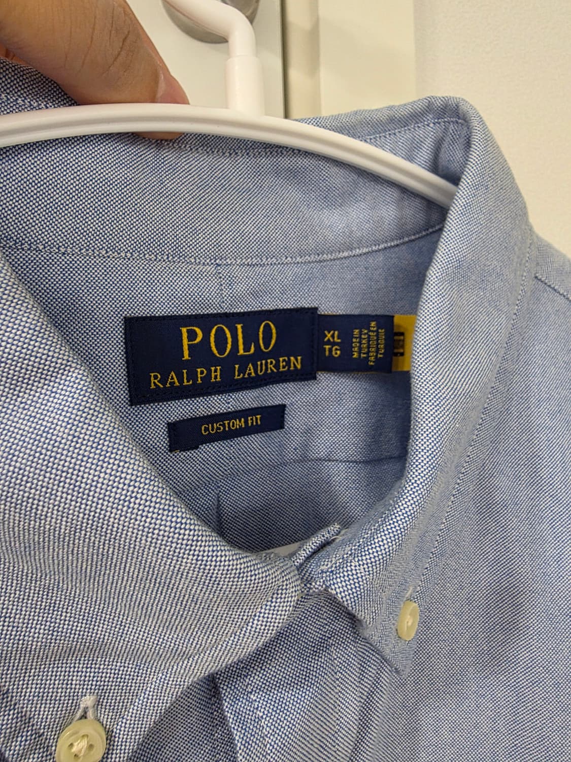 폴로 랄프로렌 옥스포드 셔츠 블루 커스텀핏 xl 새상품 상품이미지4