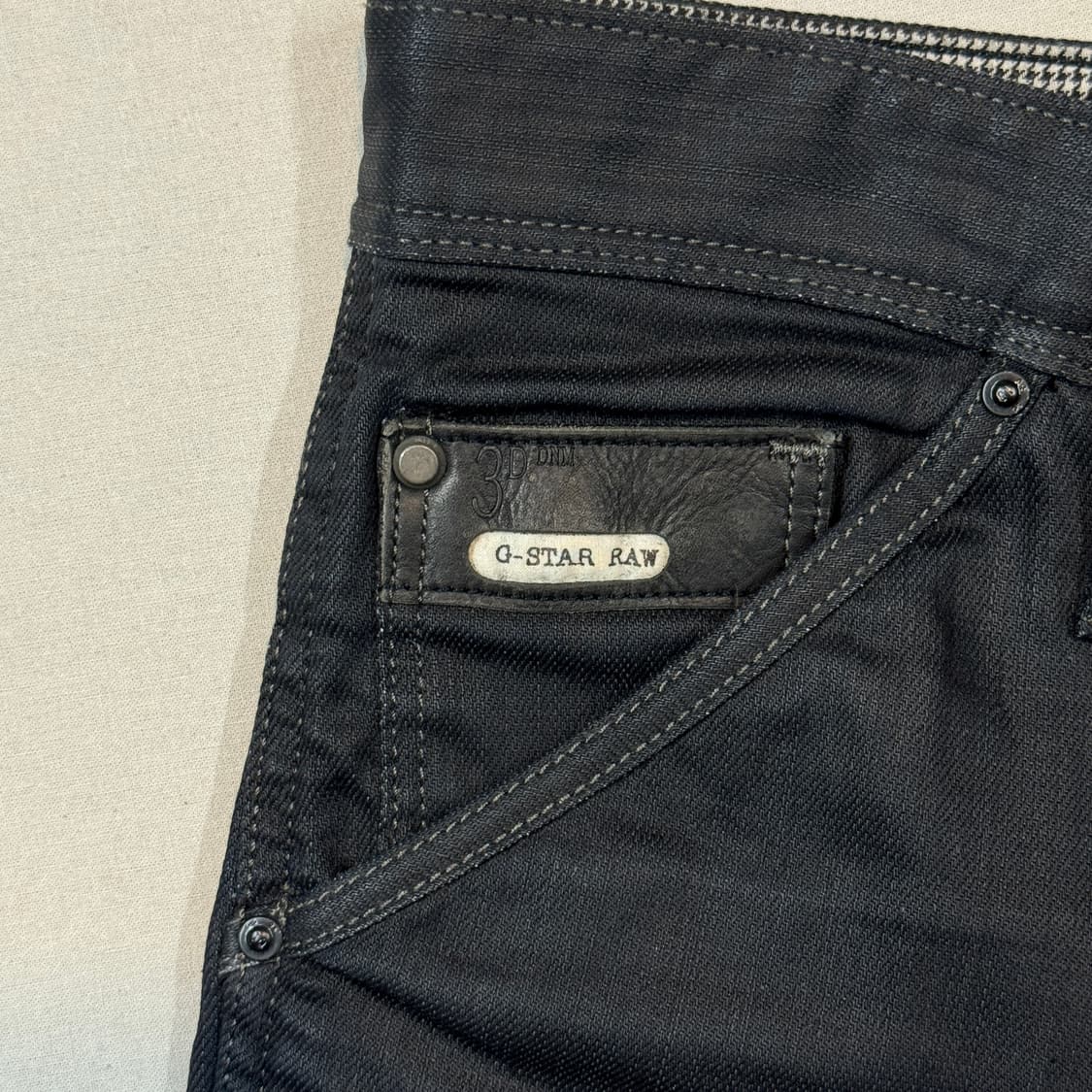 32inch) 지스타로우 3301 3D 코팅 입체 데님 팬츠 상품이미지6