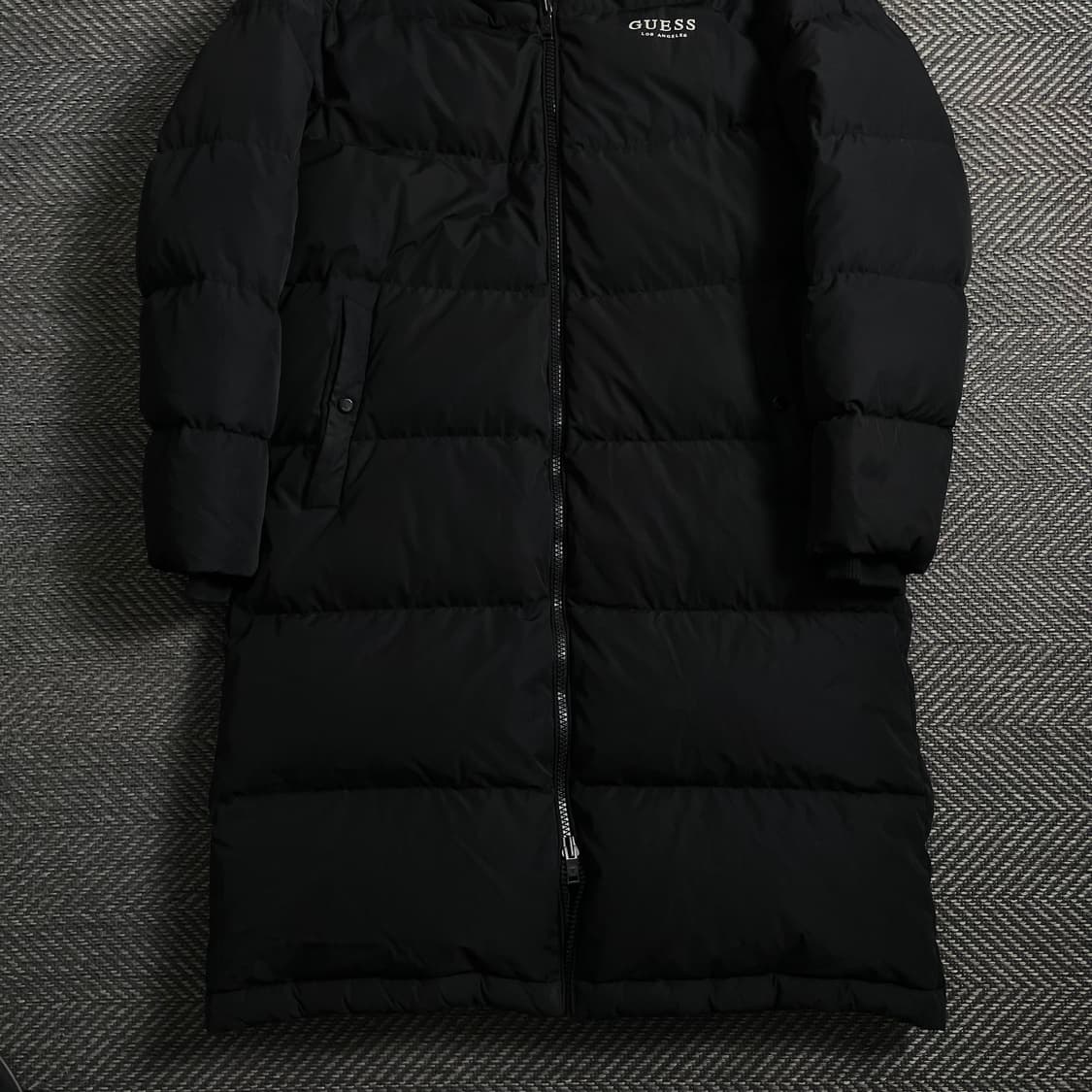 게스 덕다운 후드 롱패딩 블랙y 4503 상품이미지3