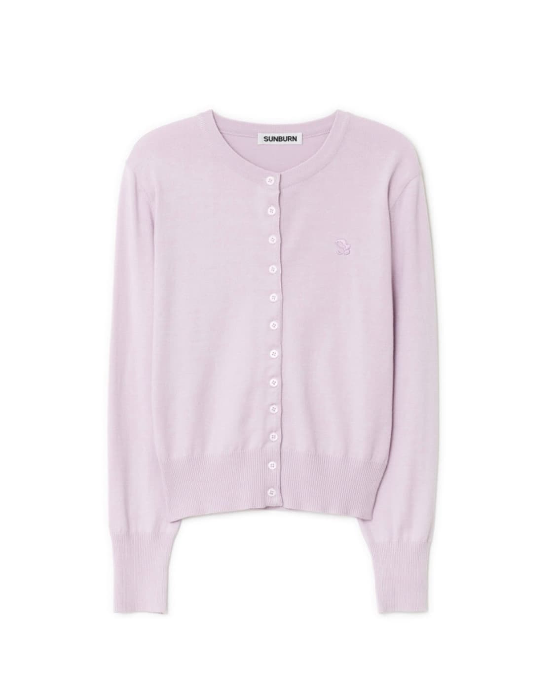 썬번프로젝트 베이직 라운드 가디건 퍼플 상품이미지1
