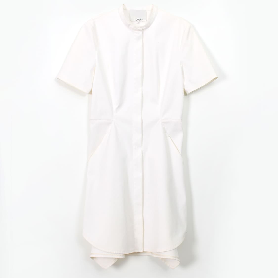 3.1 필립림 PhilipLim 화이트 코튼 셔츠 언발란스 원피스 상품이미지1