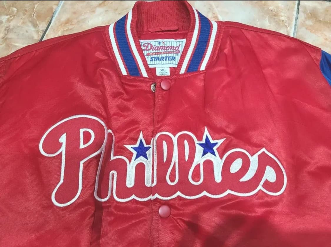 스타터 필라델피아 야구 점퍼 레드 블루 상품이미지3