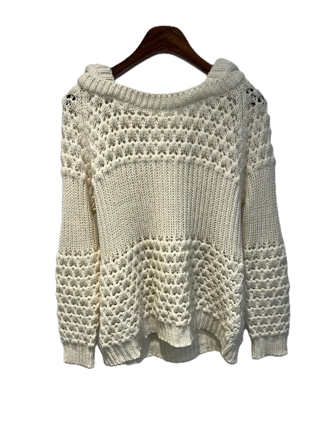 아이보리 크로셰 니트 스웨터 상품이미지2