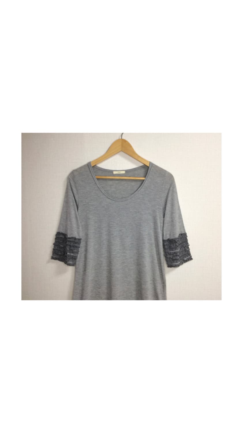 빈티지 그레이 겹프릴 원피스 상품이미지2