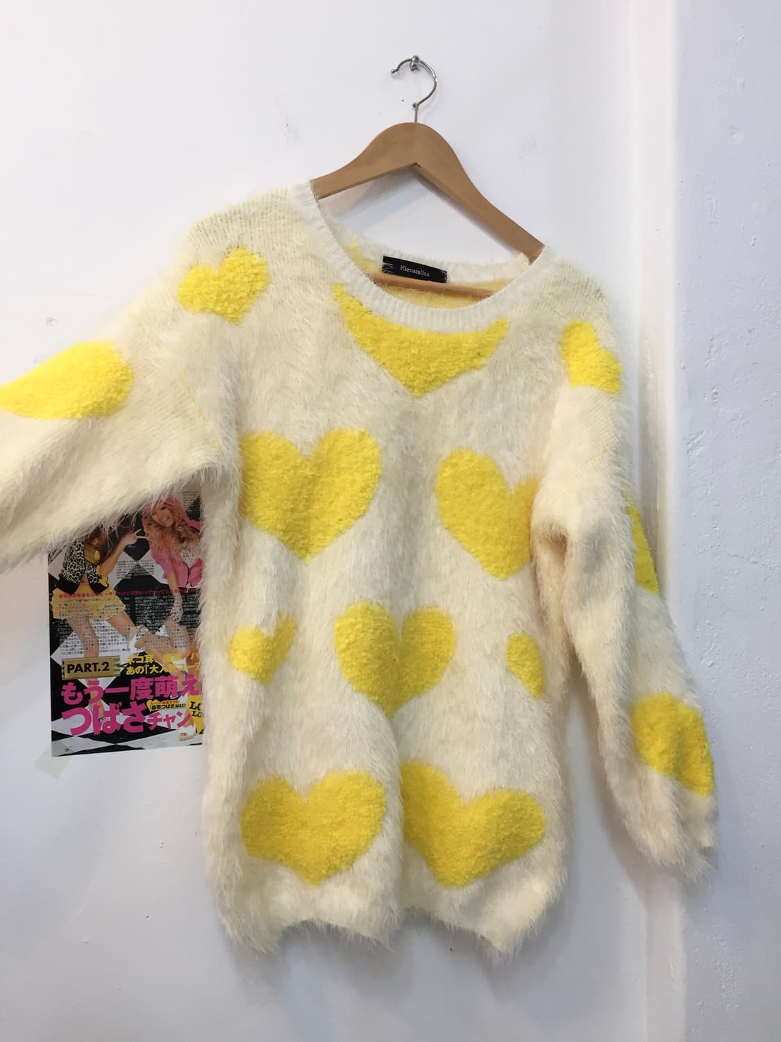 빈티지 앙고라 하트 뿅뿅 니트 상품이미지2