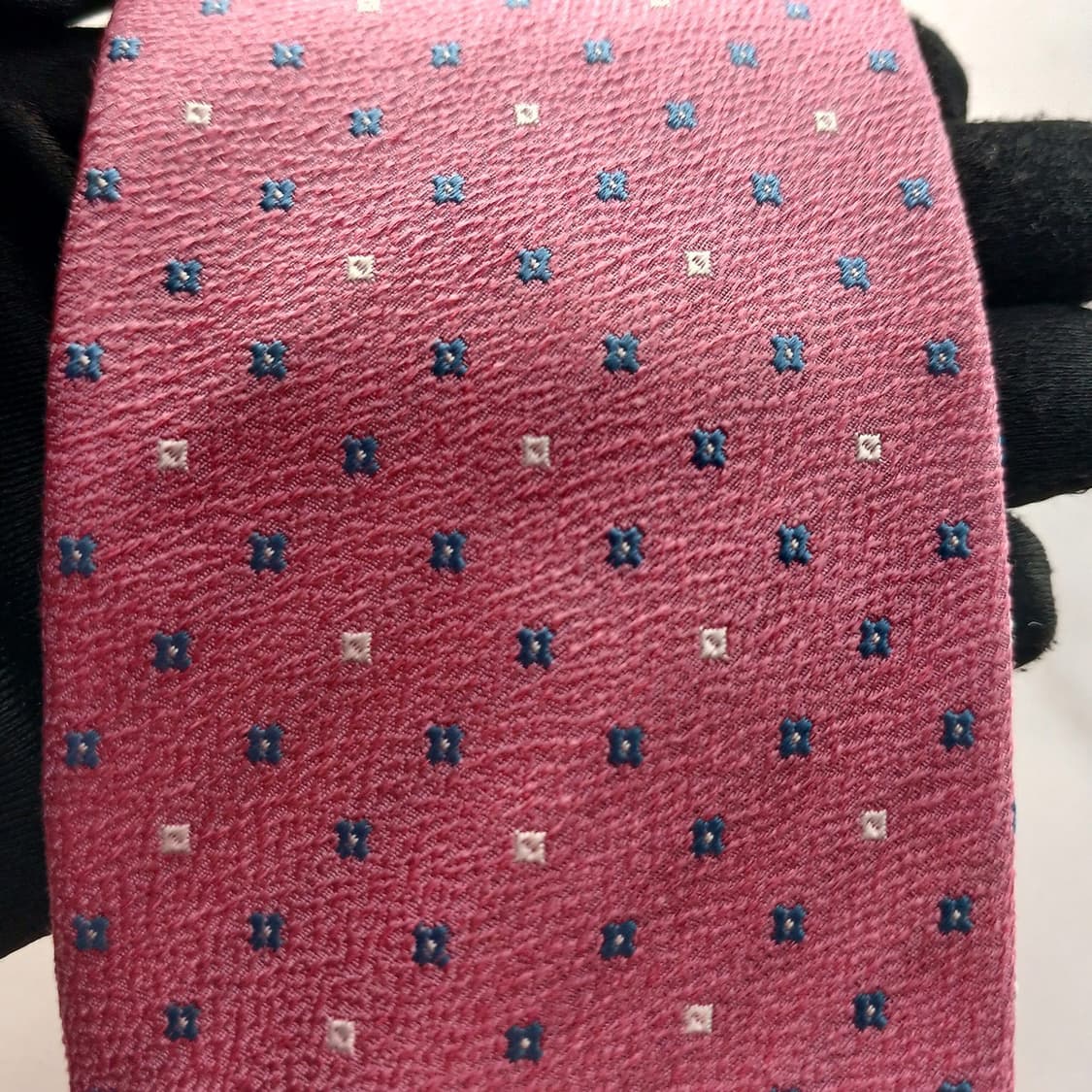 에스 티 듀퐁 실크 핑크 도트 슬림 넥타이 8cm 새제품 A18264
 상품이미지6