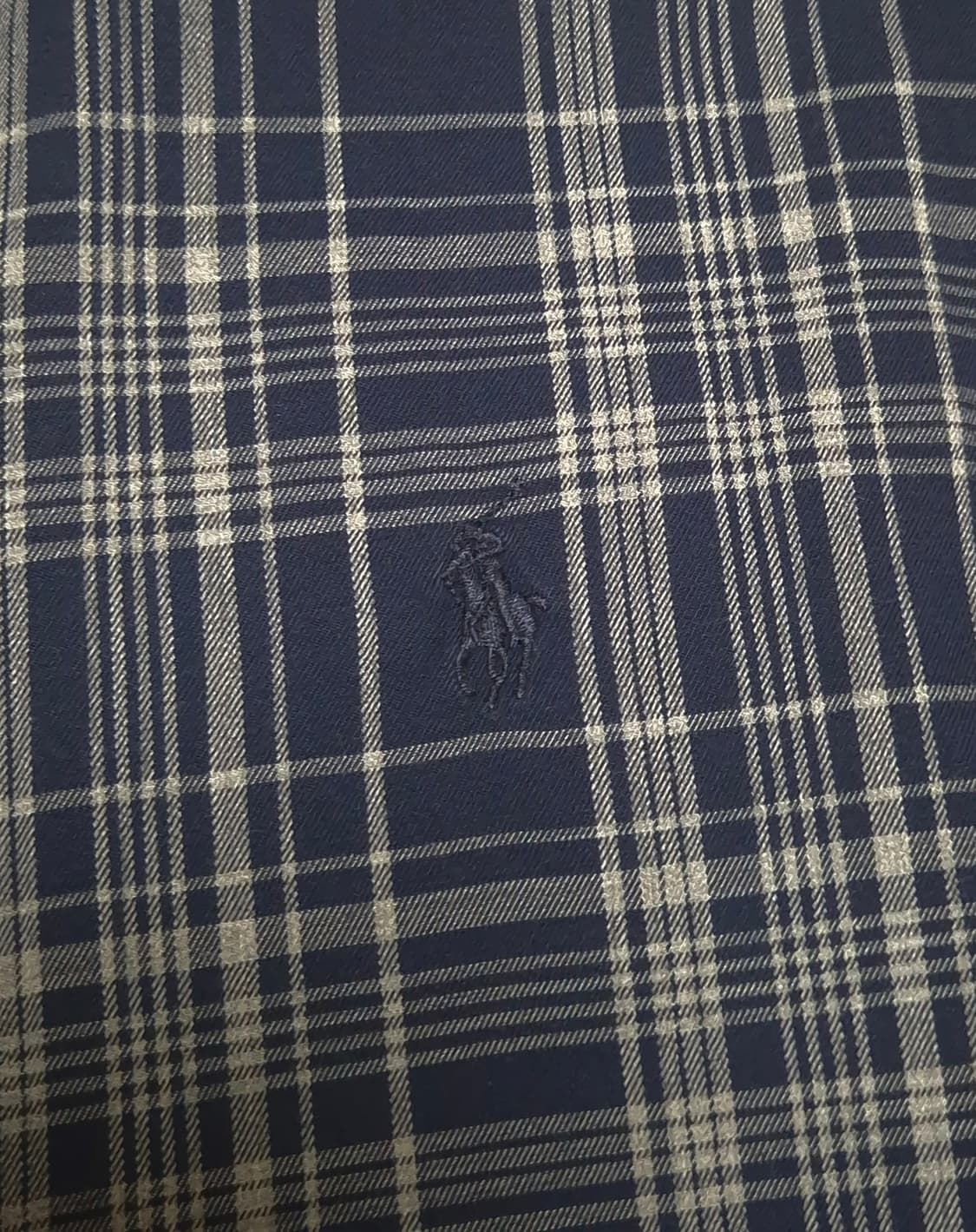 (XL) 폴로 네이비 체크 셔츠 상품이미지4