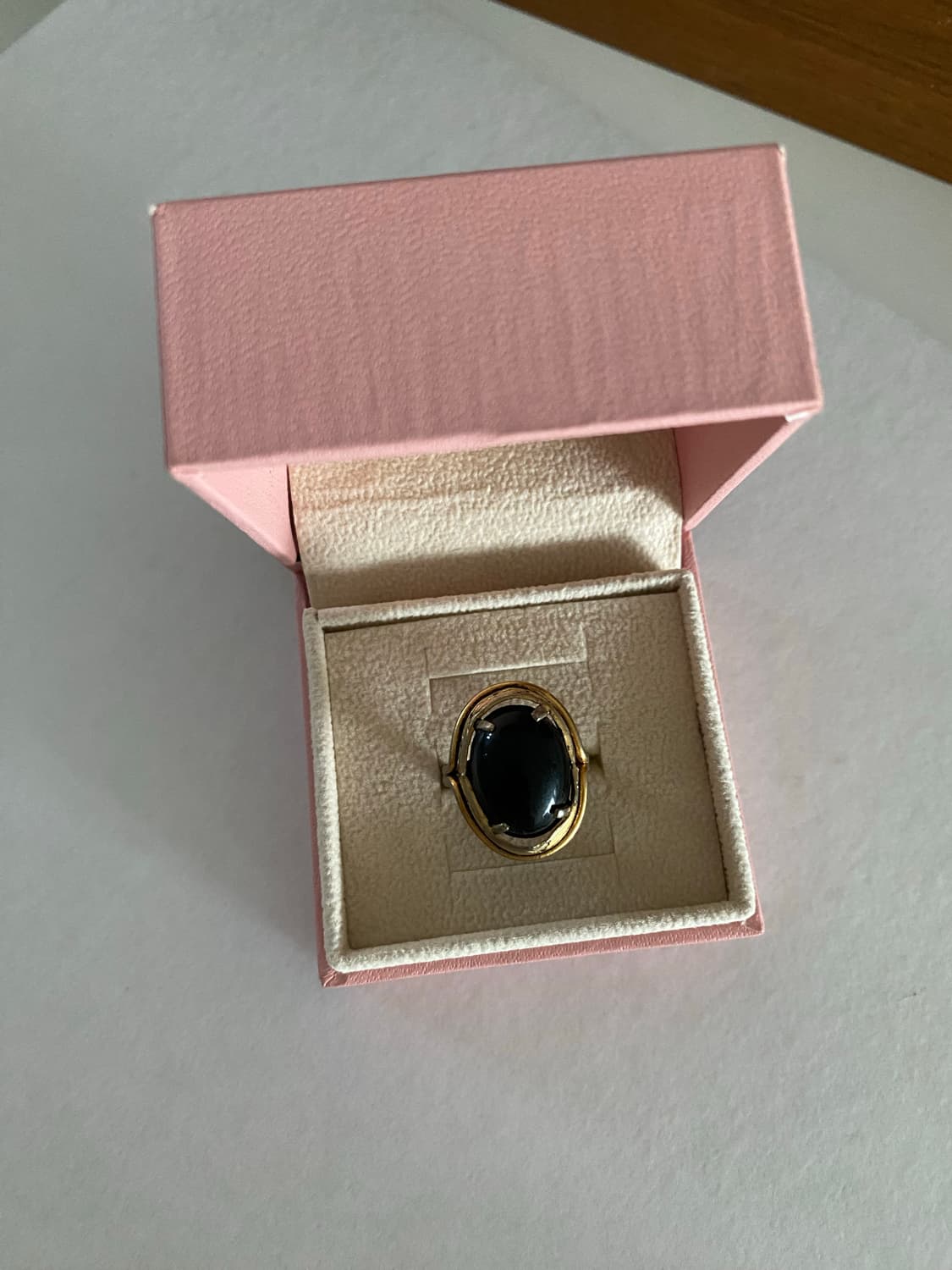 빈티지 블랙 스톤 반지 상품이미지2