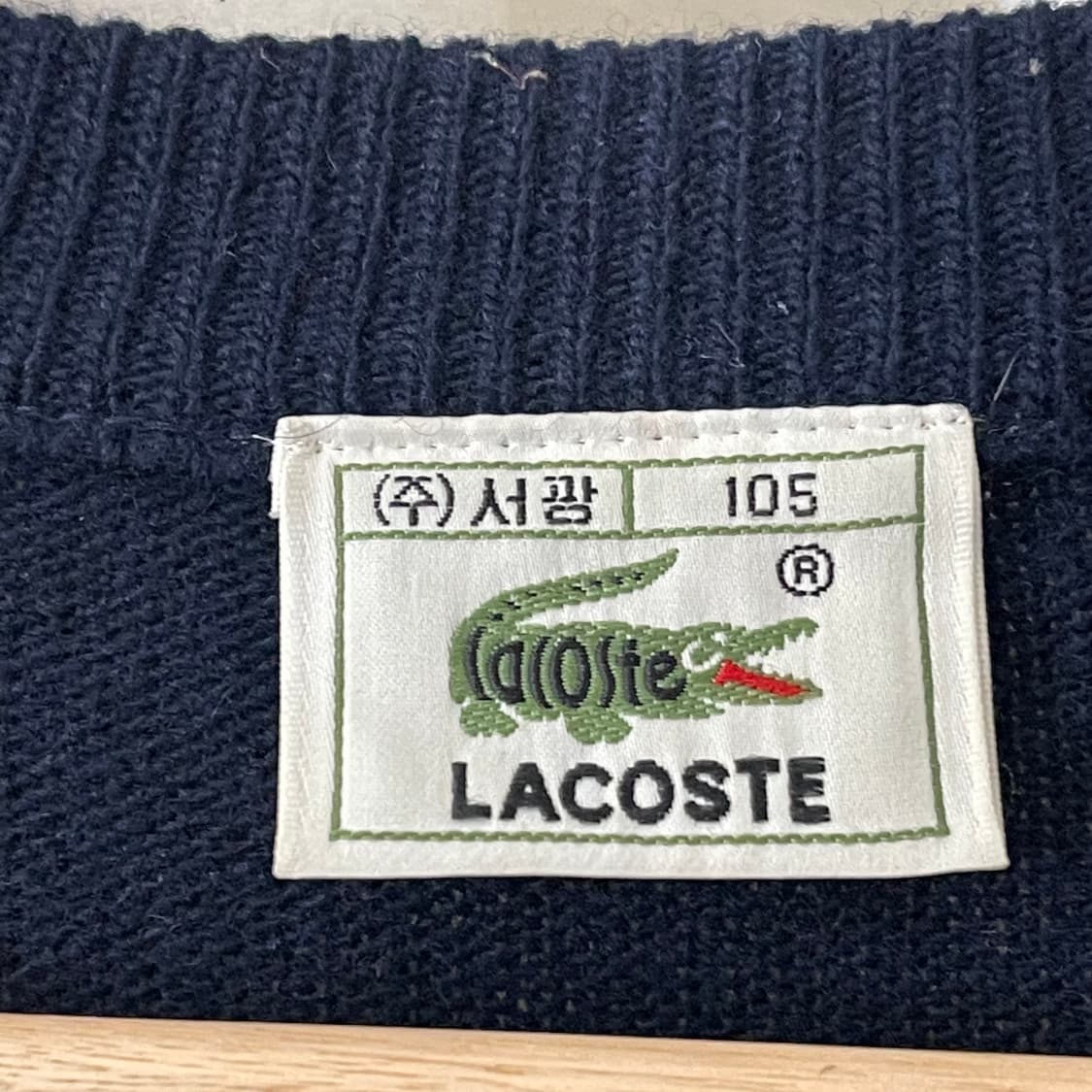 라코스테 네이비 체크 가디건 상품이미지5