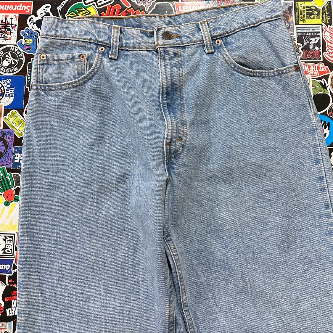 90s USA 리바이스 550 블루 진 데님 팬츠 34 상품이미지5