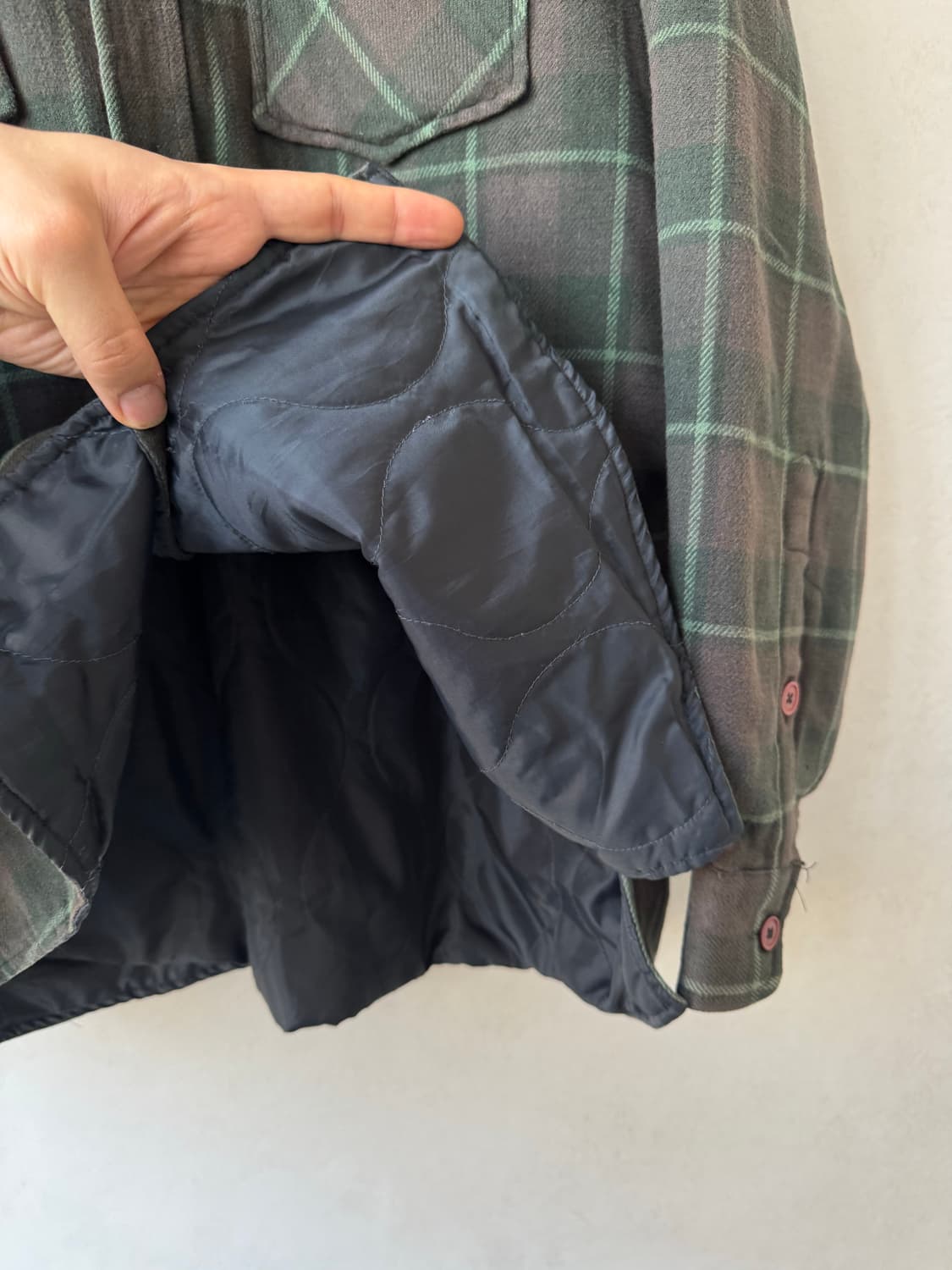 00s 스투시 라인 체크 셔츠 자켓 상품이미지7