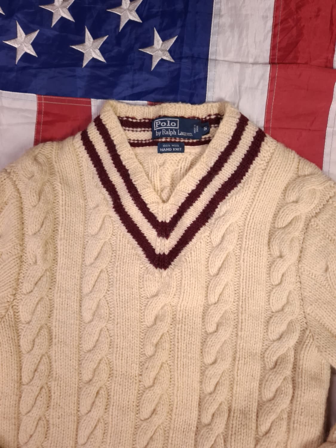 오리지날 랄프로렌폴로 크리켓 꽈배기 코듀로이 울 니트 상품이미지2