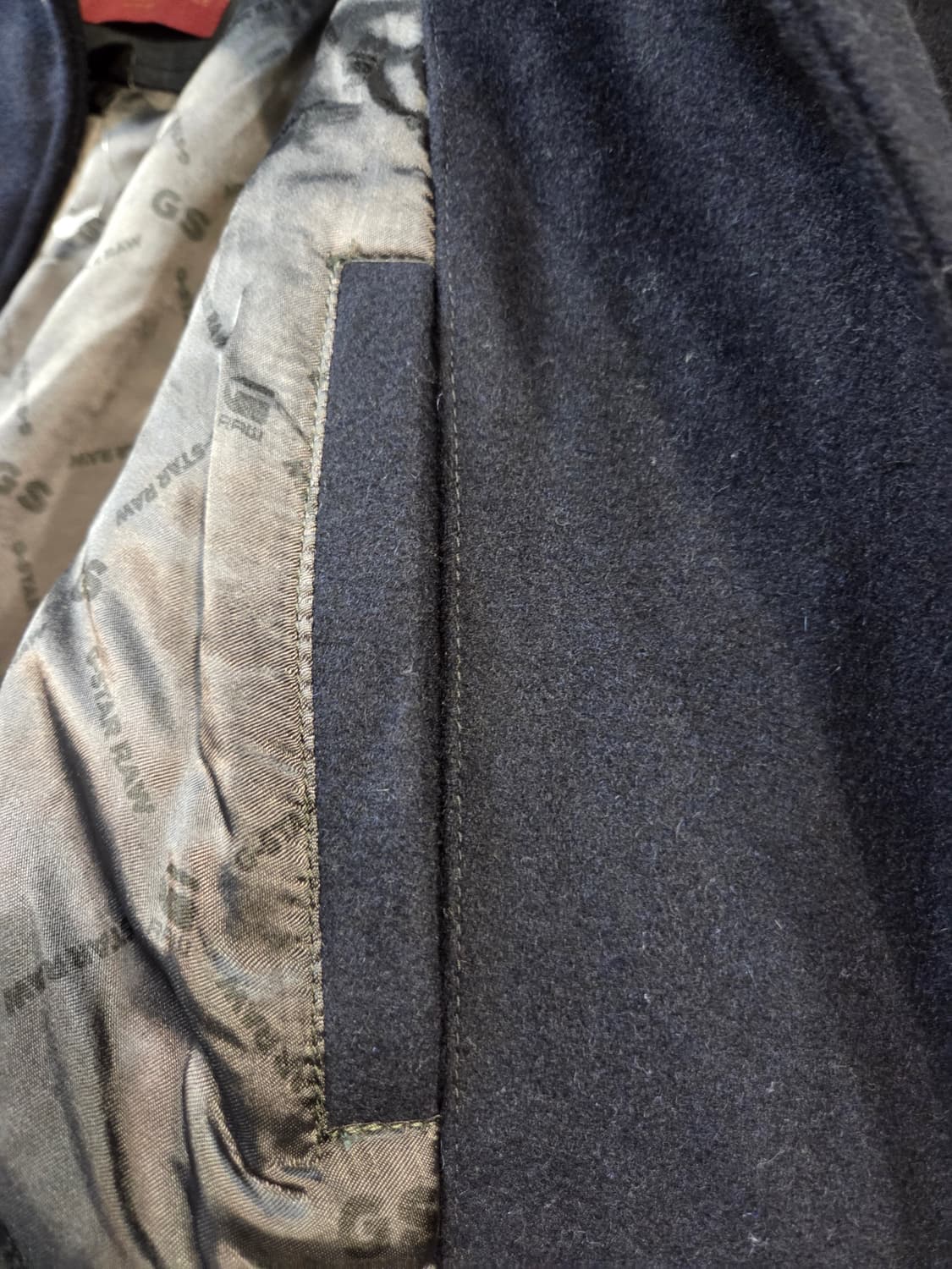 G-STAR 네이비 하이넥 모직 코트(S)디피용 상품이미지9