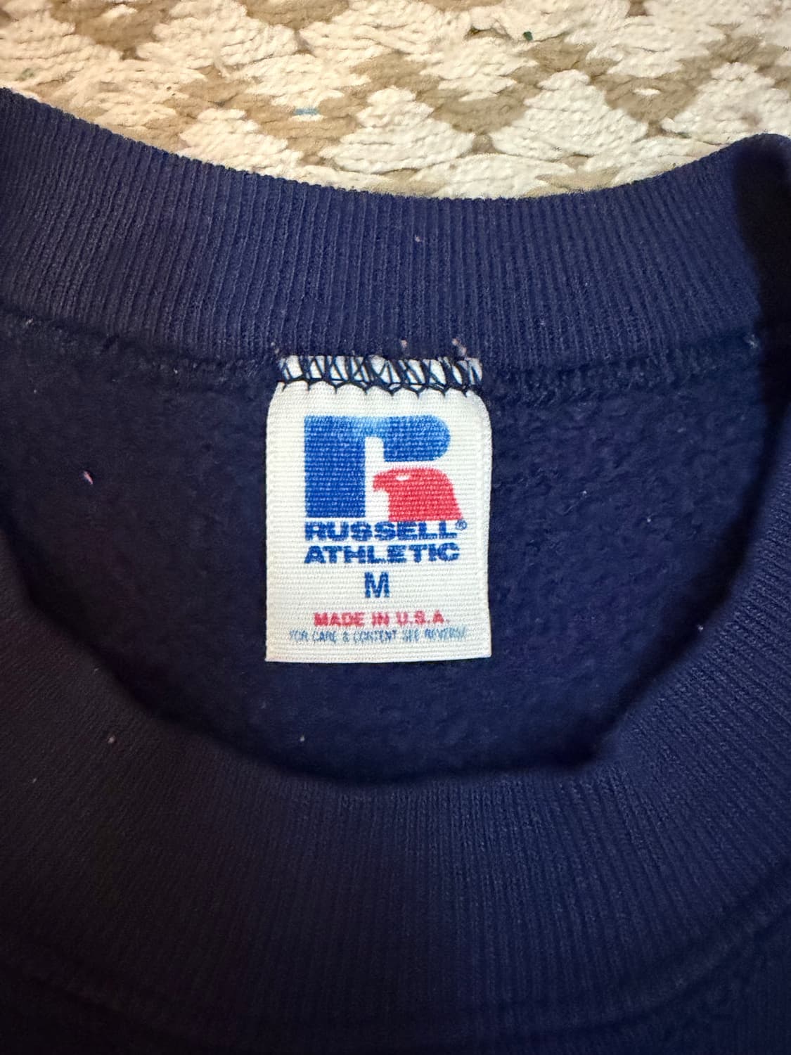 90s 미제 러셀 네이비 스웻셔츠 상품이미지2
