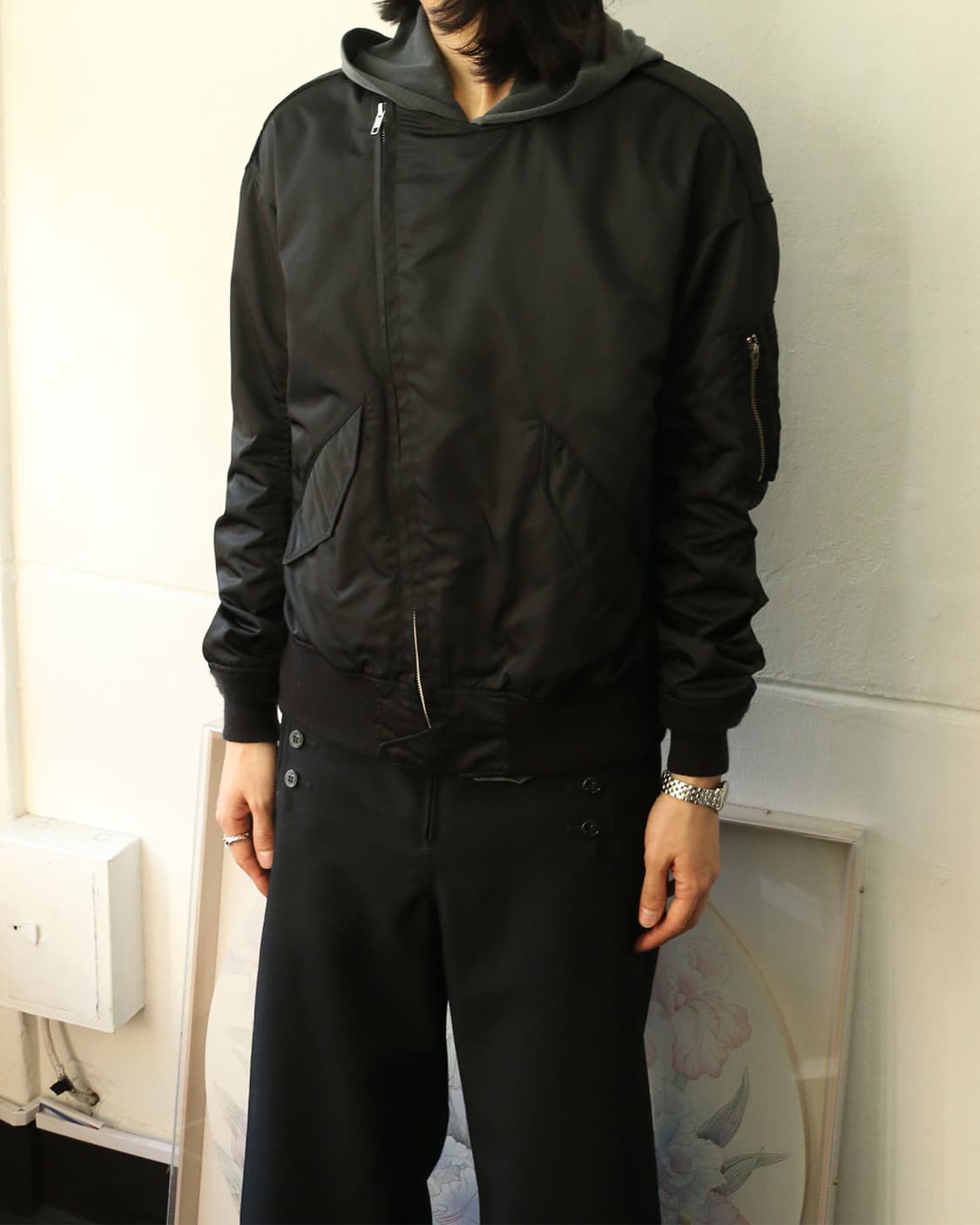 라드 뮤지션 사선 항공자켓  상품이미지2