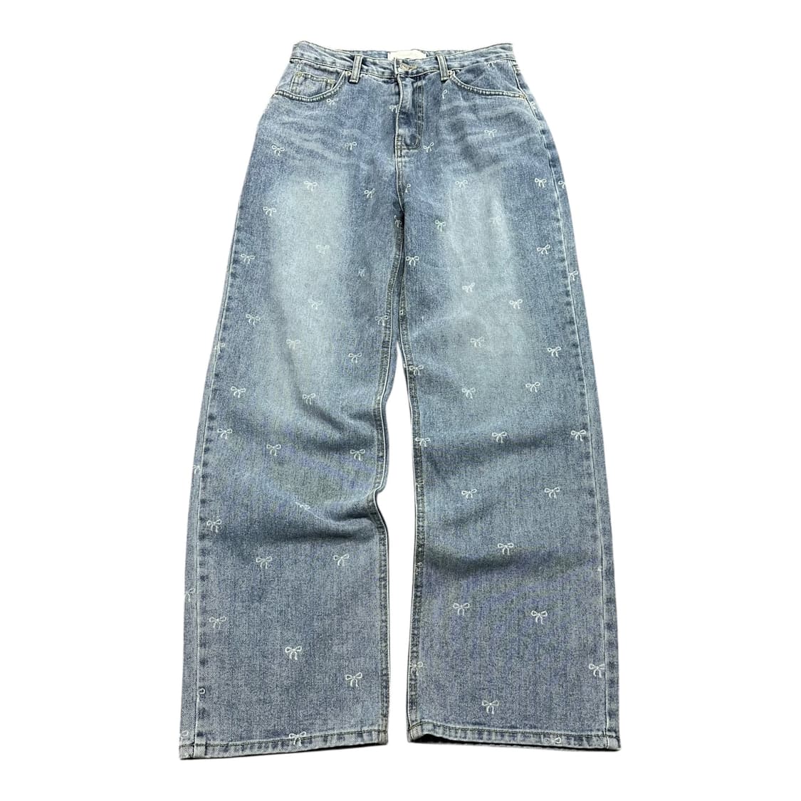 ✨ (바배) 리본 연청 데님 팬츠 상품이미지1