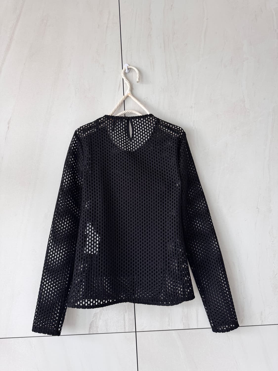 새상품 maje 블랙 리본 망사 블라우스 1사이즈a(55사이즈) 상품이미지5