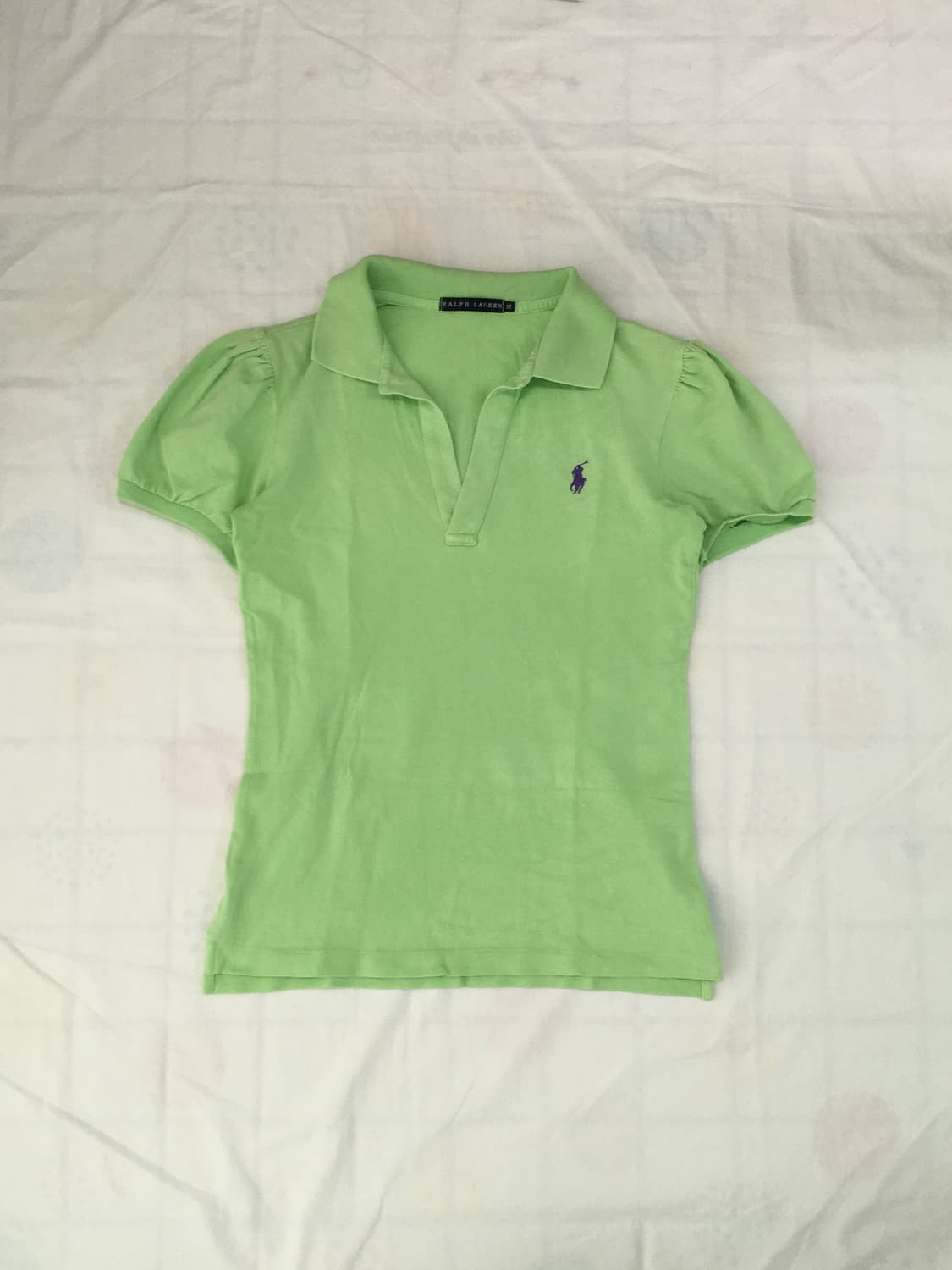 폴로 Polo 연두 퍼프 카라 티 상품이미지1