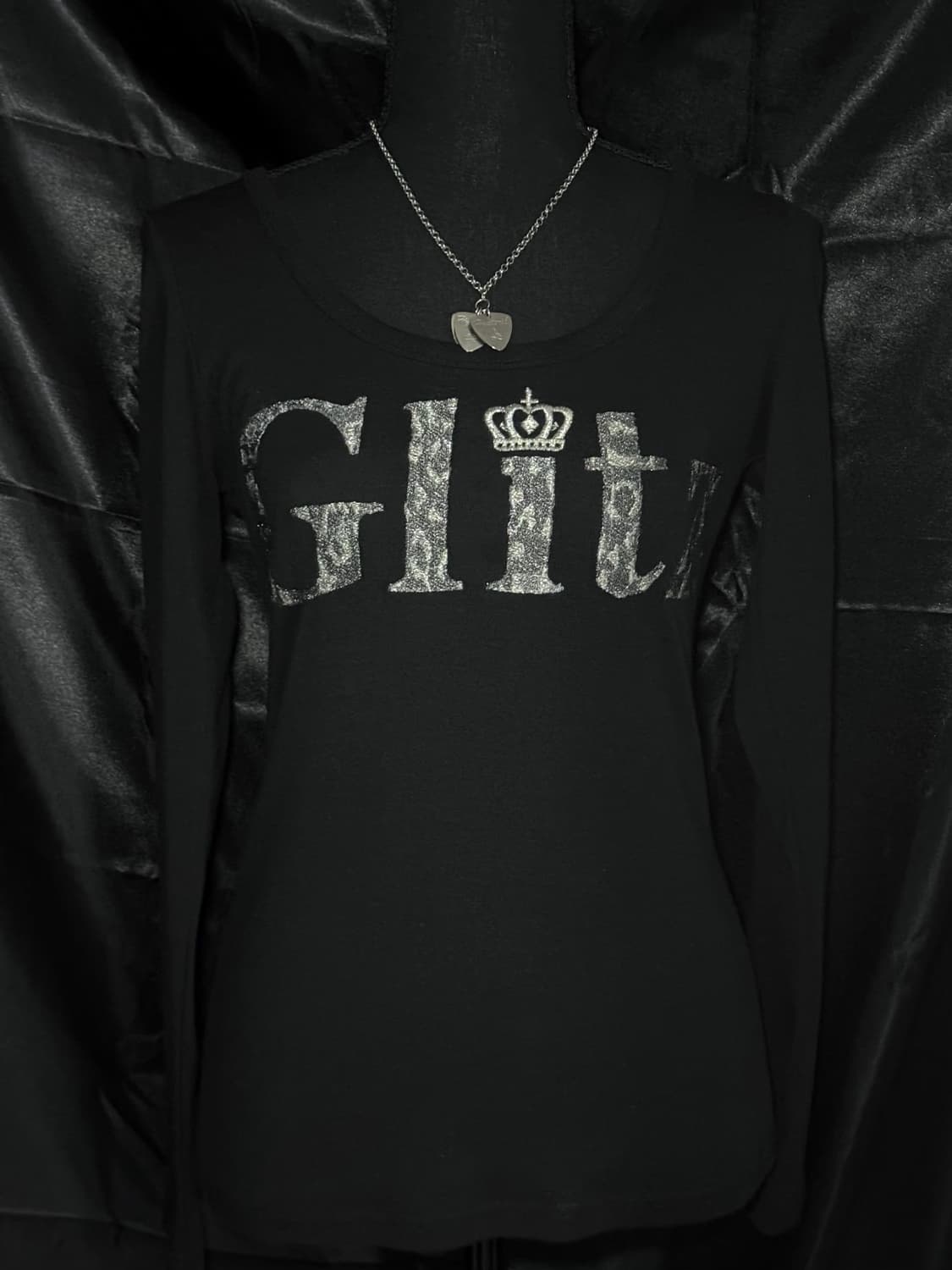 GLITZ 글리츠 블랙 롱 슬리브 펑크  상품이미지1