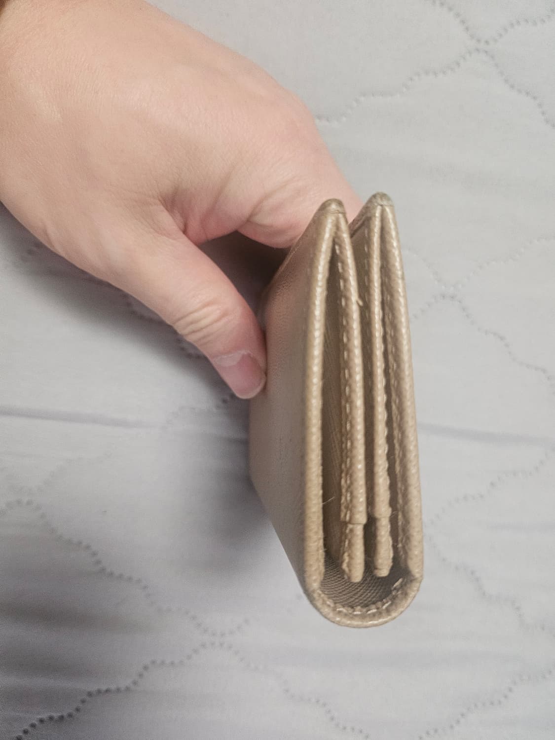 프라다 스몰 사피아노 레더 월렛 샌드 카라멜 상품이미지2