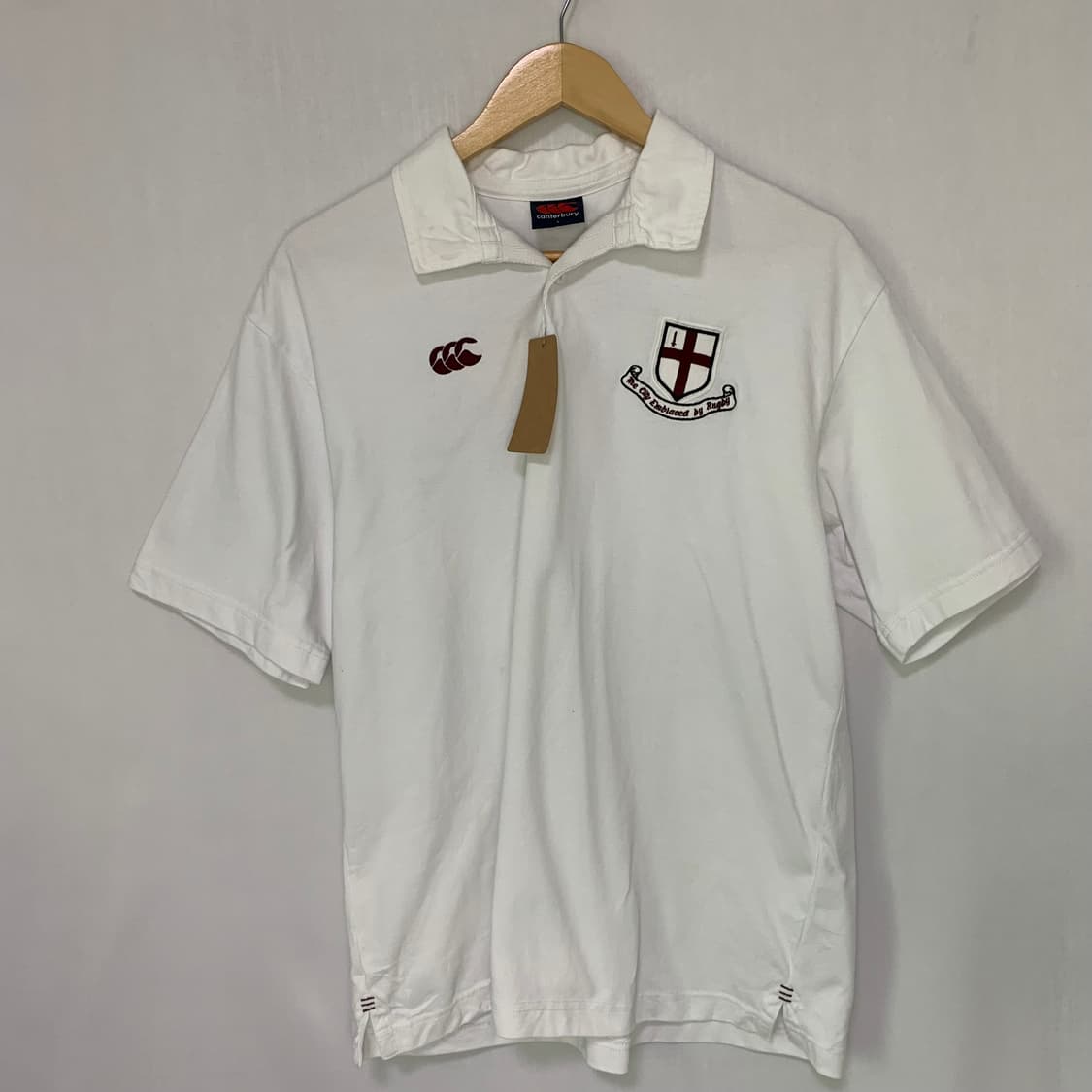Canterbury 캔터베리 패치 반팔 카라티 화이트 폴로티 L 남녀공용 상품이미지3