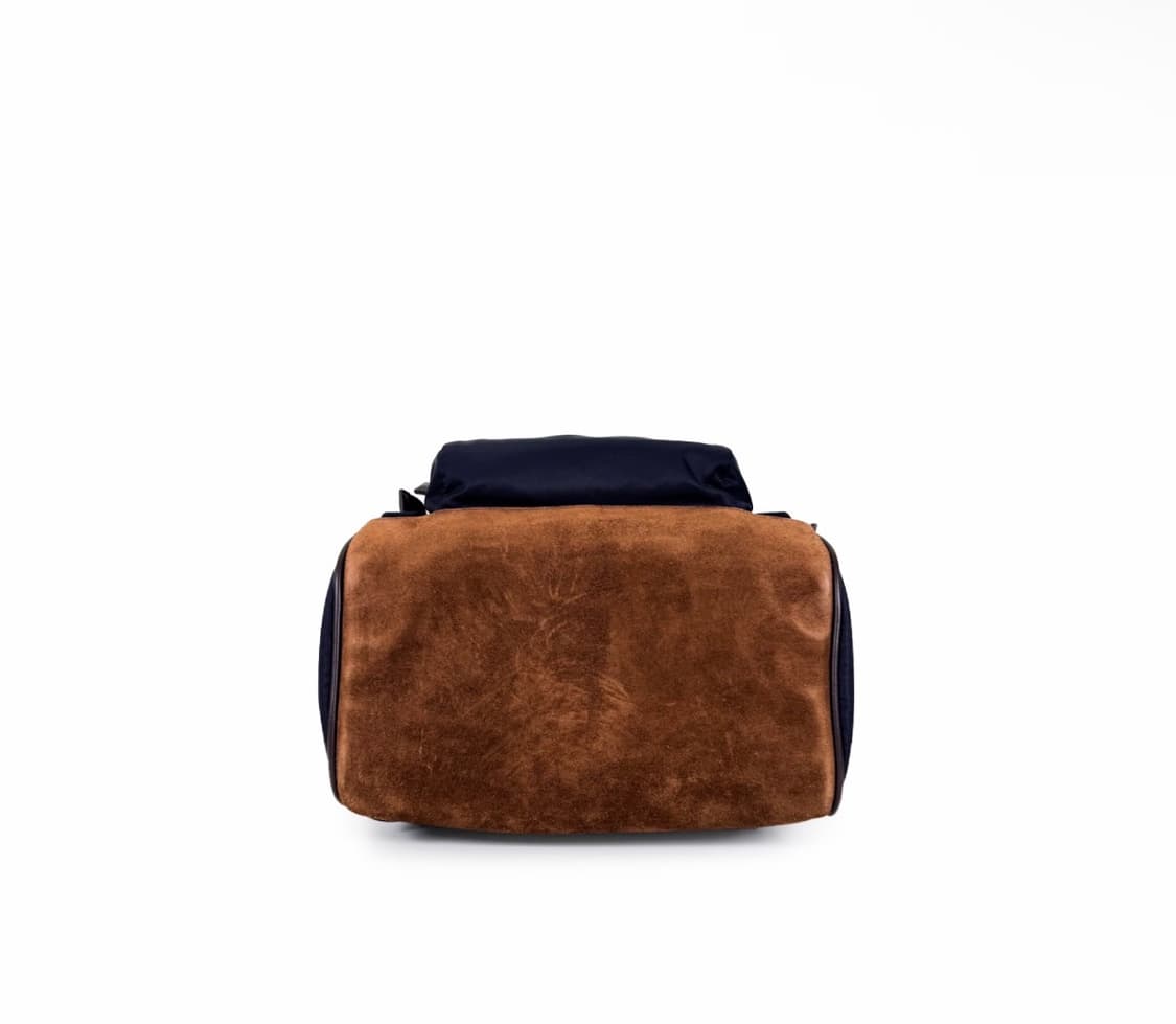 [OS] 프라다 남성 25ss 리나일론 스웨이드 레더 백팩 블루 커피 상품이미지6