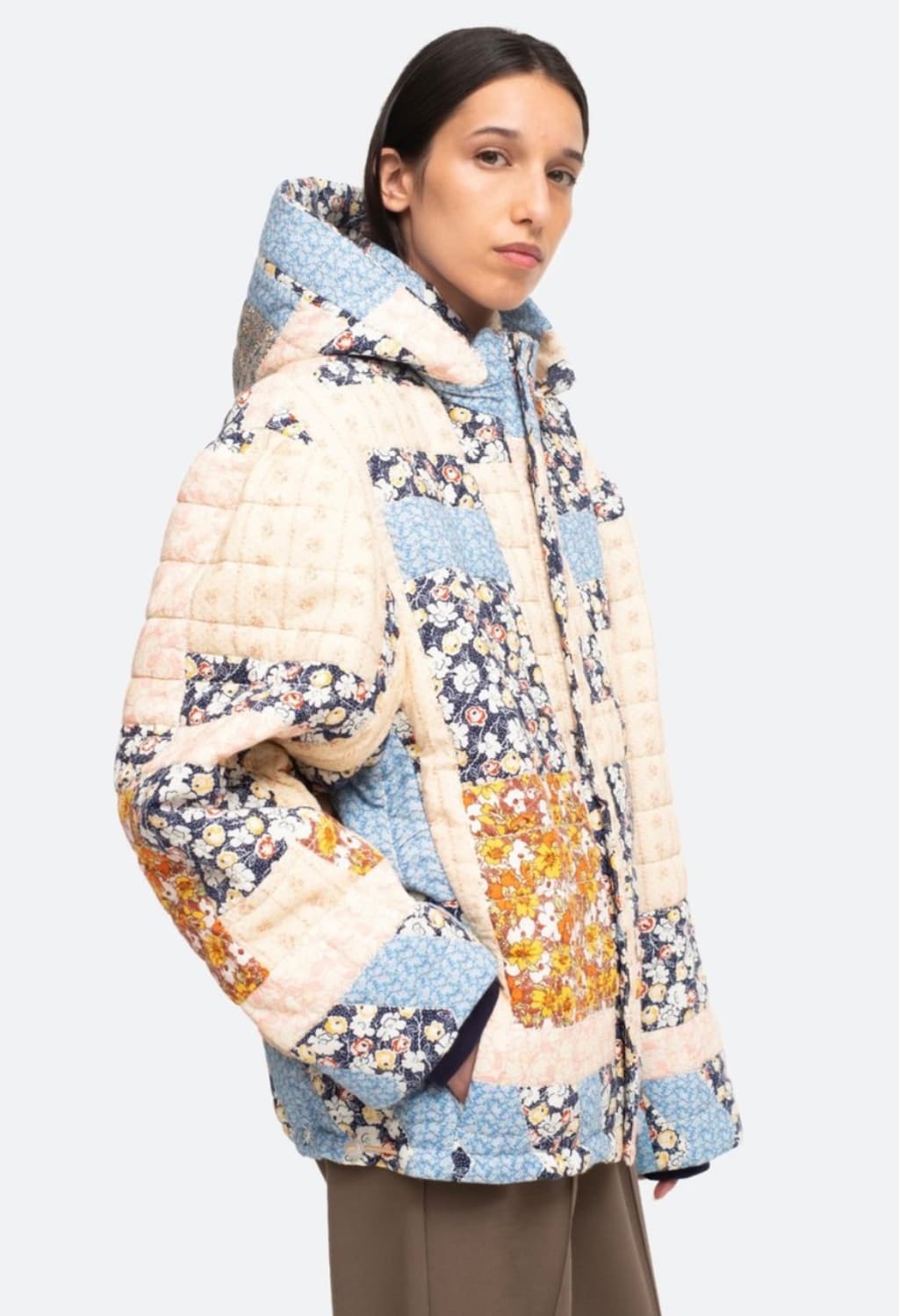 Sea New York 씨뉴욕 패치워크 푸퍼 자켓 상품이미지2