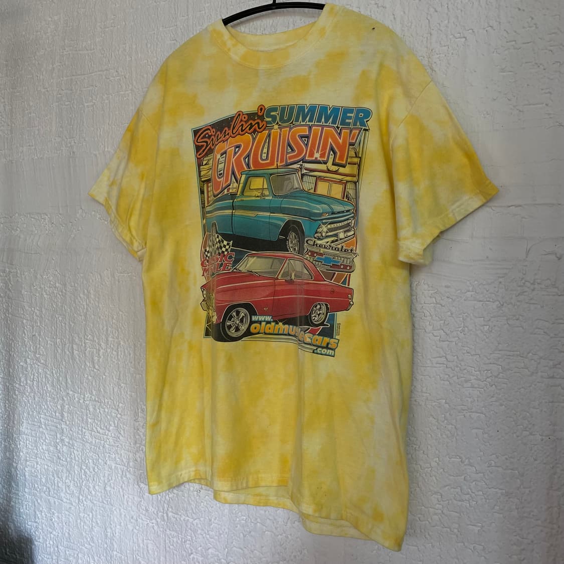 🌊Garment dye-ing muscle car T-shirts 상품이미지2