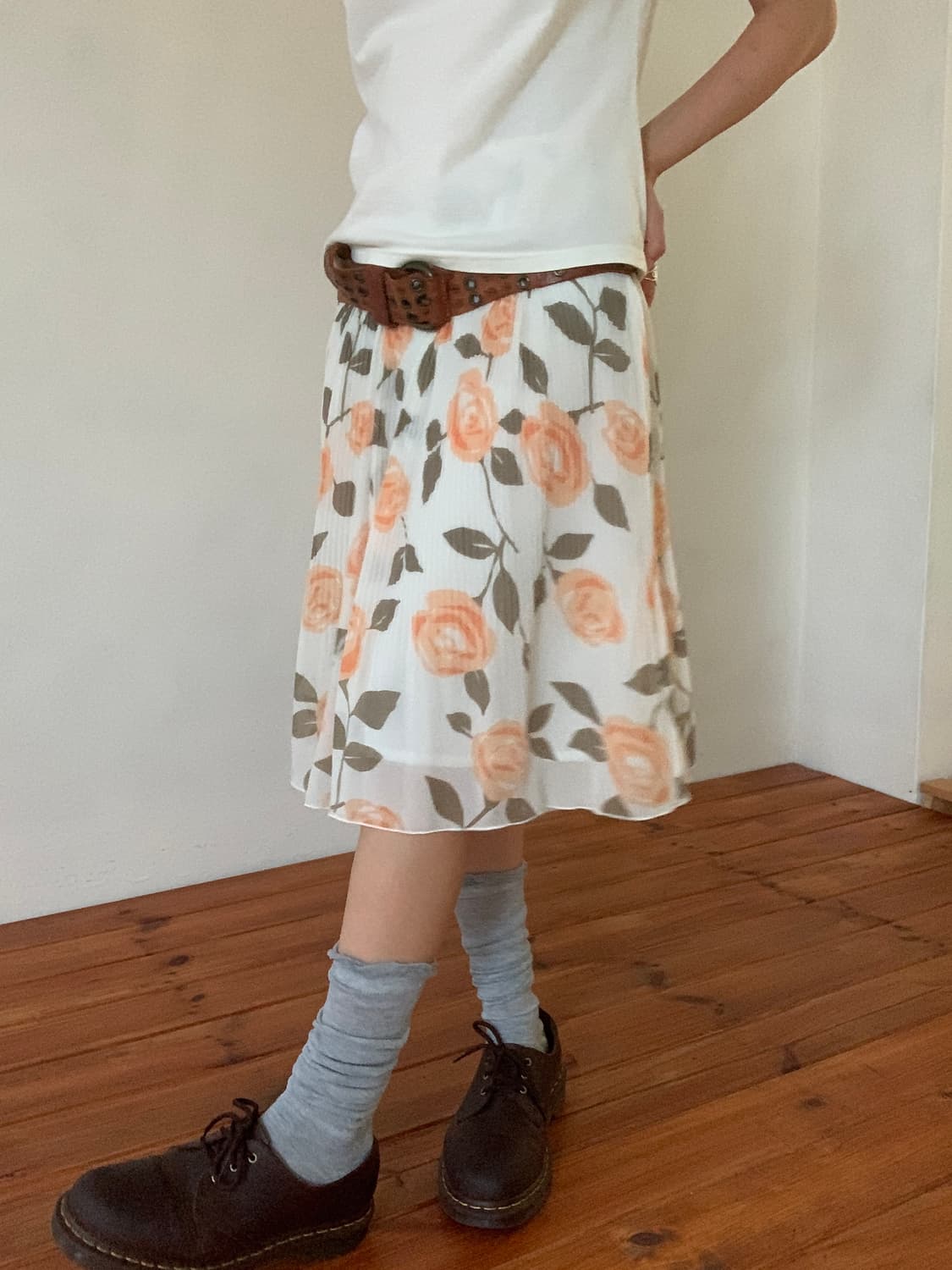 Rose Pleats Skirt 상품이미지1