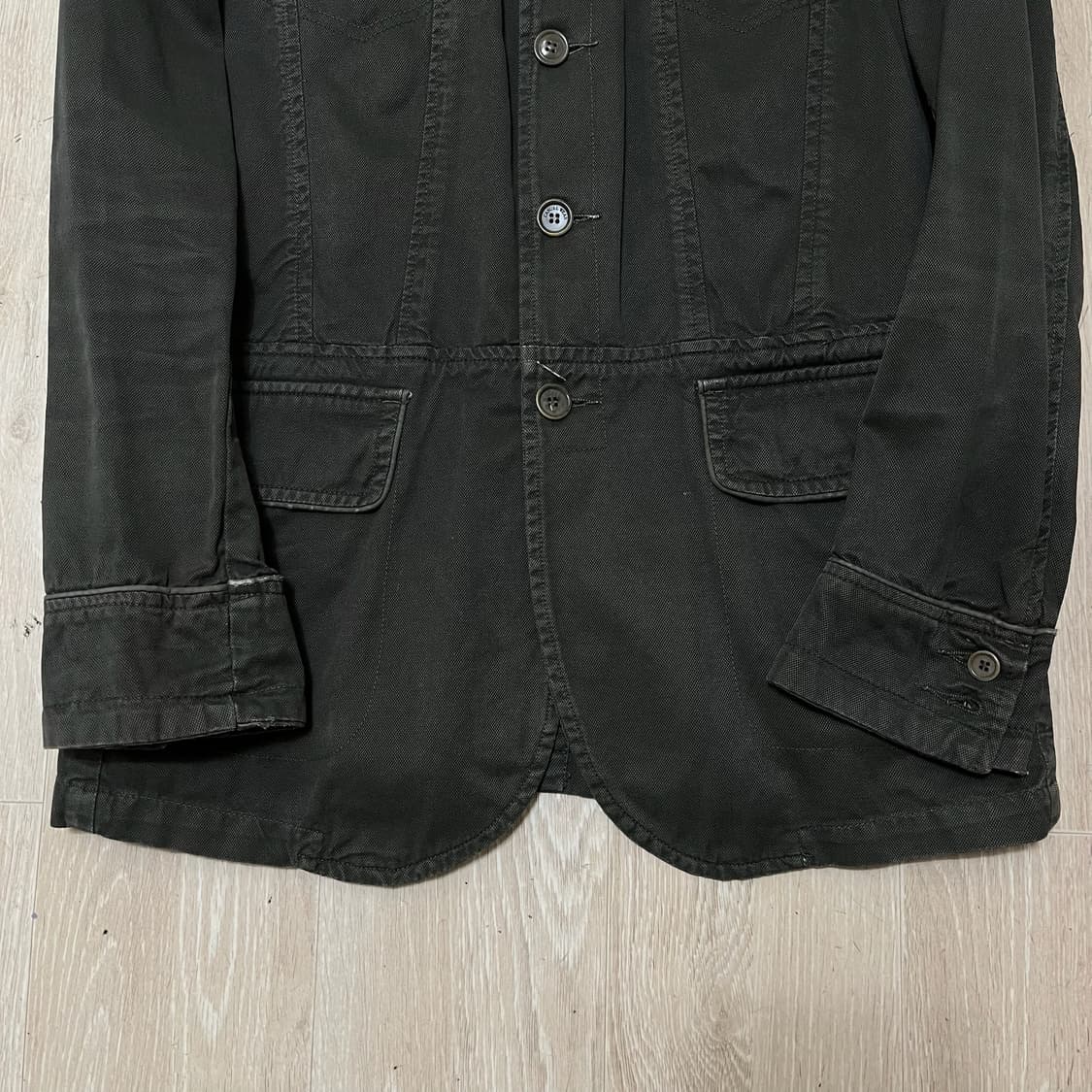 자라 넥비죠 버튼업 포켓 야상 필드자켓 [다크 차콜] M/95 상품이미지3