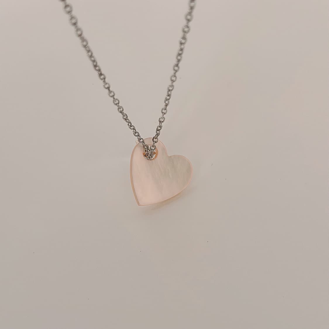 빈티지 디올 핑크 하트 자개 목걸이 [희귀] 상품이미지10