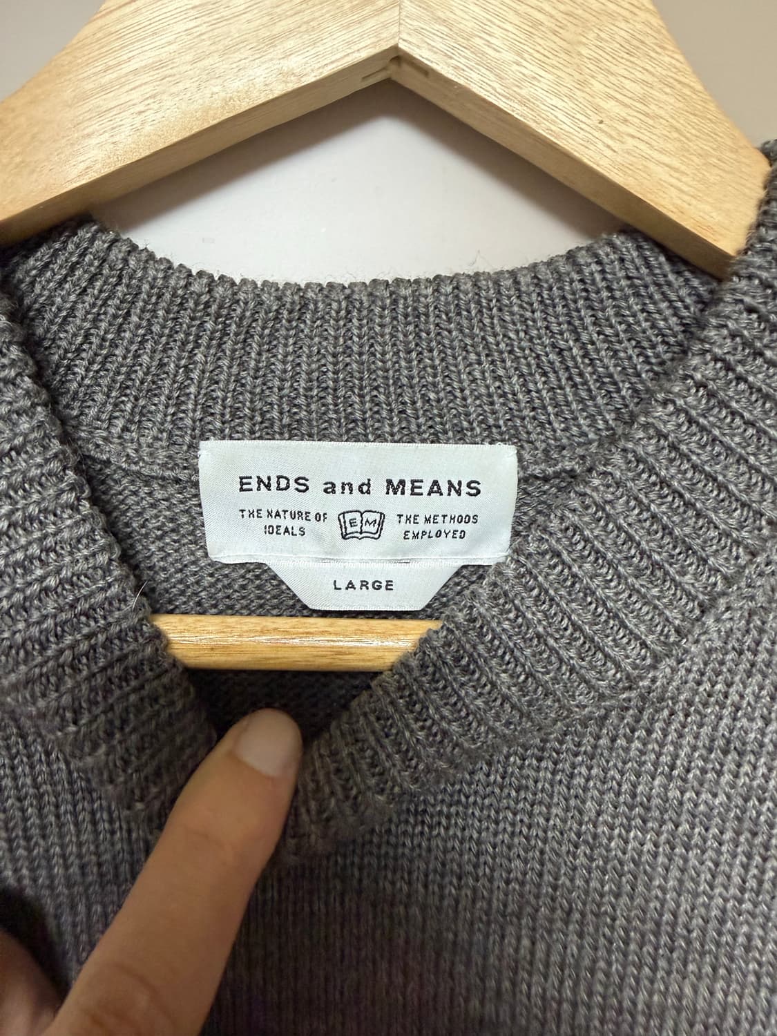 앤즈엔드민즈 메리노울 크루넥 상품이미지2