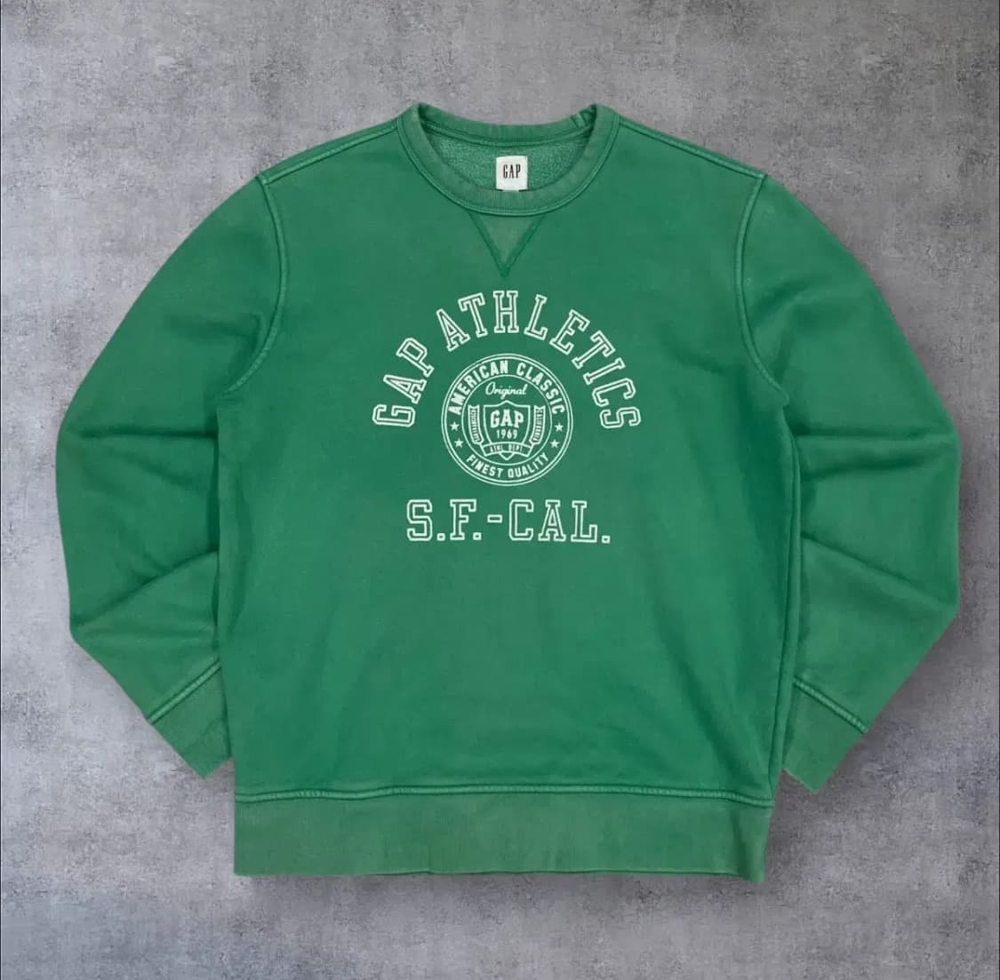 GAP 그린 컬러 빅로고 맨투맨 갭 상품이미지1