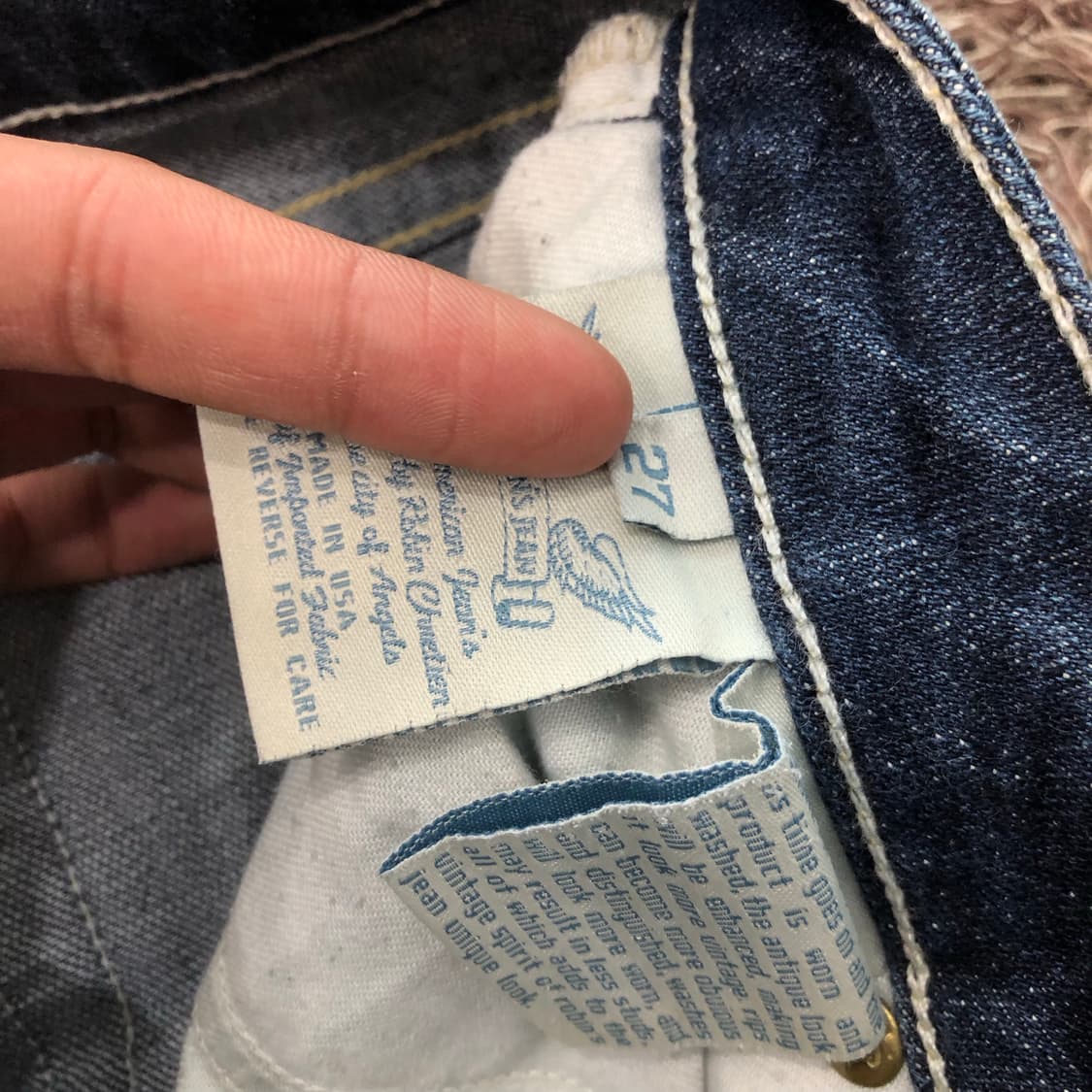 로빈스진 부츠컷 워싱 데님 팬츠 상품이미지7